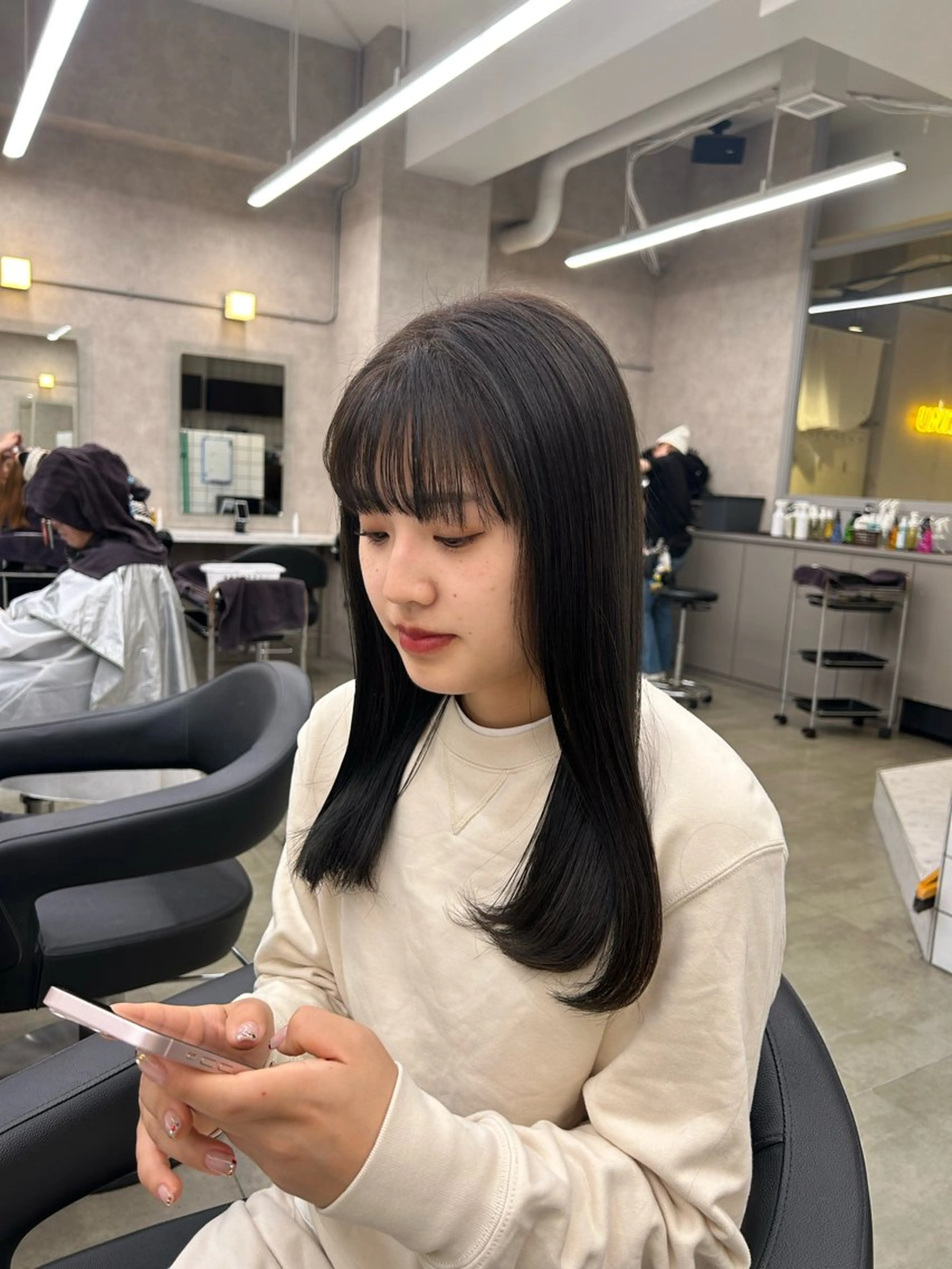 カラー beige🤎ダブル カラー/レイヤー🧸のヘアスタイル