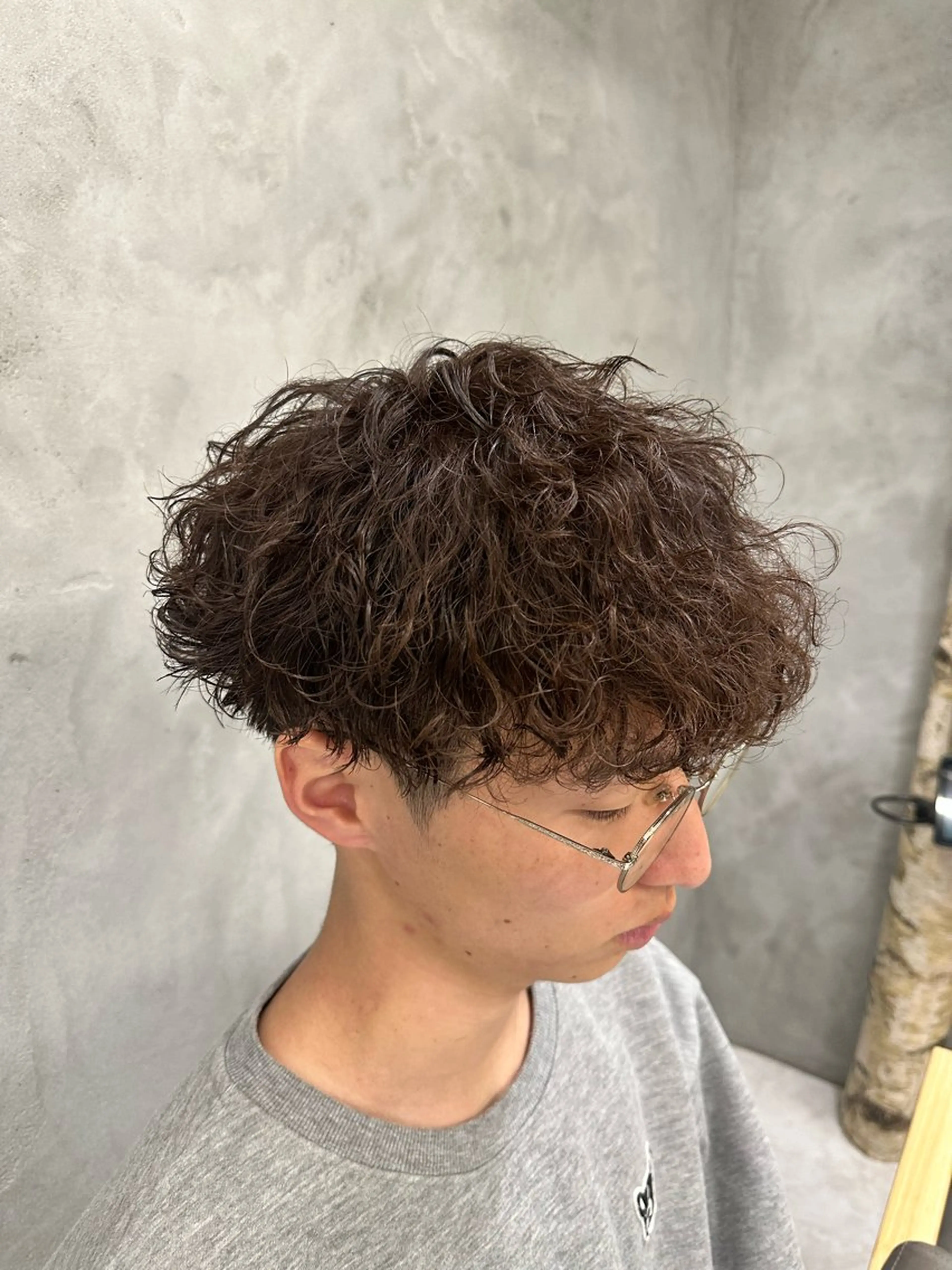 メンズカット＋波巻パーマ＋炭酸パックの写真