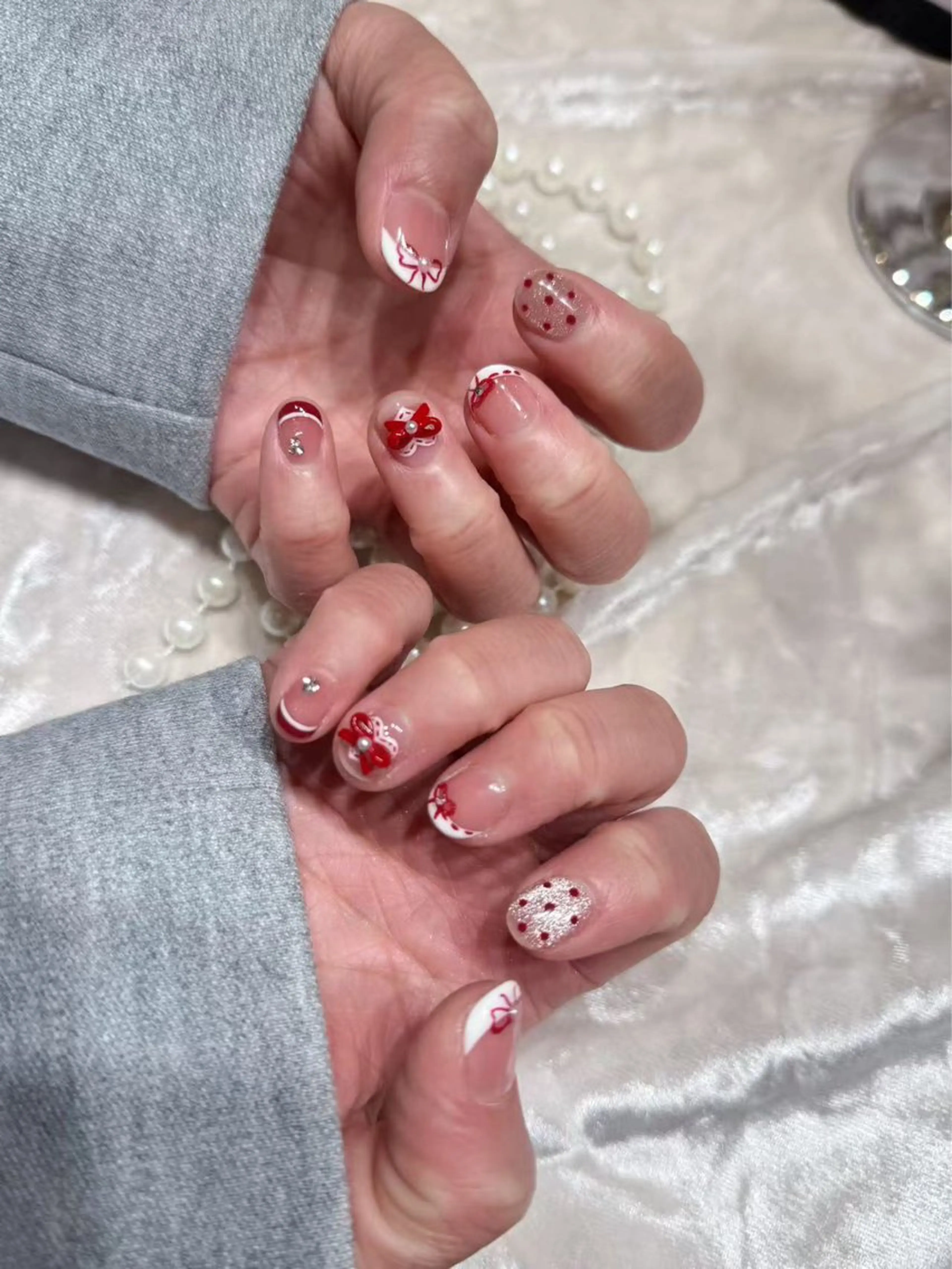 ネイル アートネイル フットネイル ジェルネイル ハート マグネットネイル Babarla Nailのネイルデザイン