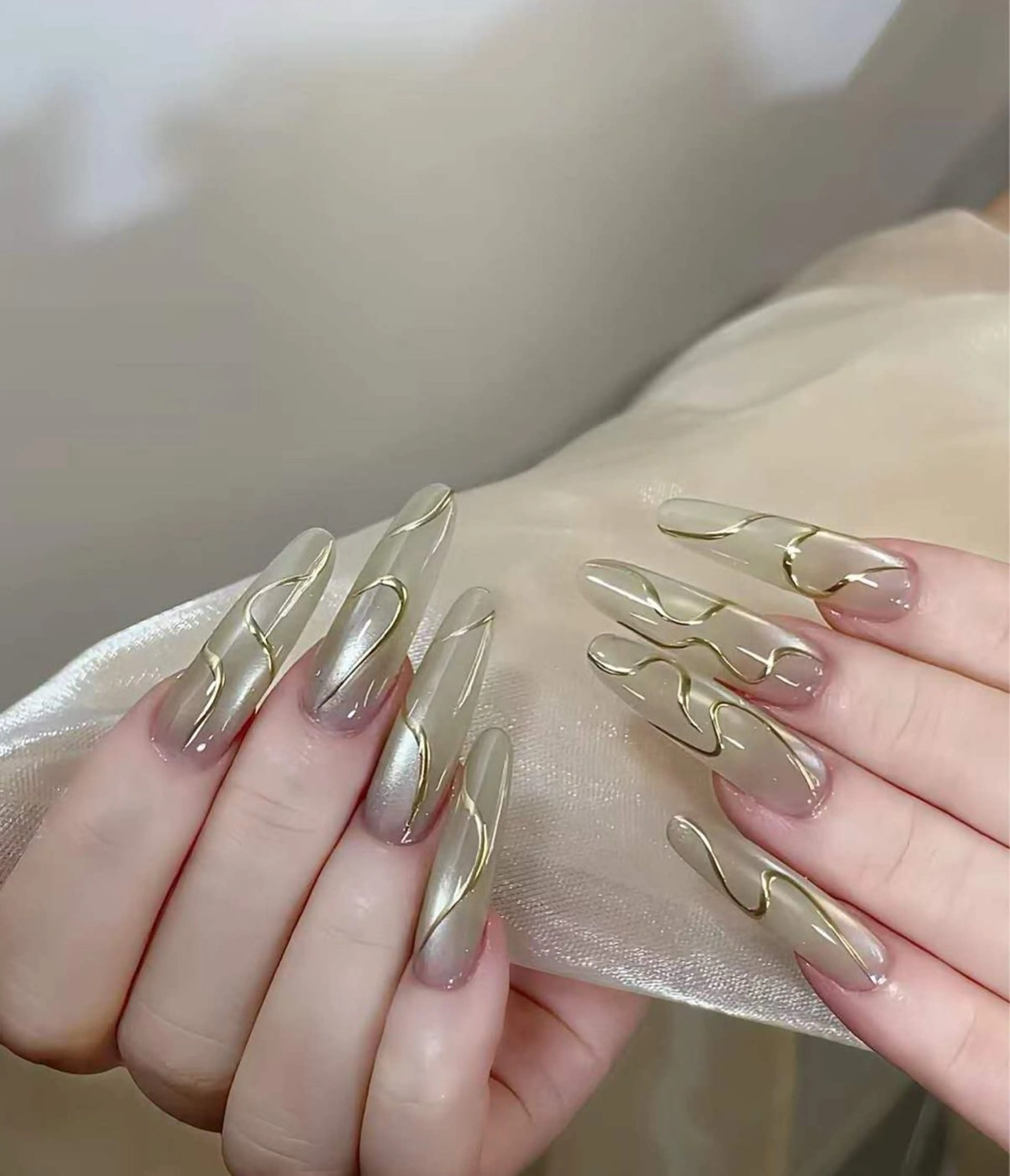 ネイル フラワーネイル フレンチネイル ジェルネイル ガラスフレンチ ハート ハンドネイル 相沢 さやかのネイルデザイン