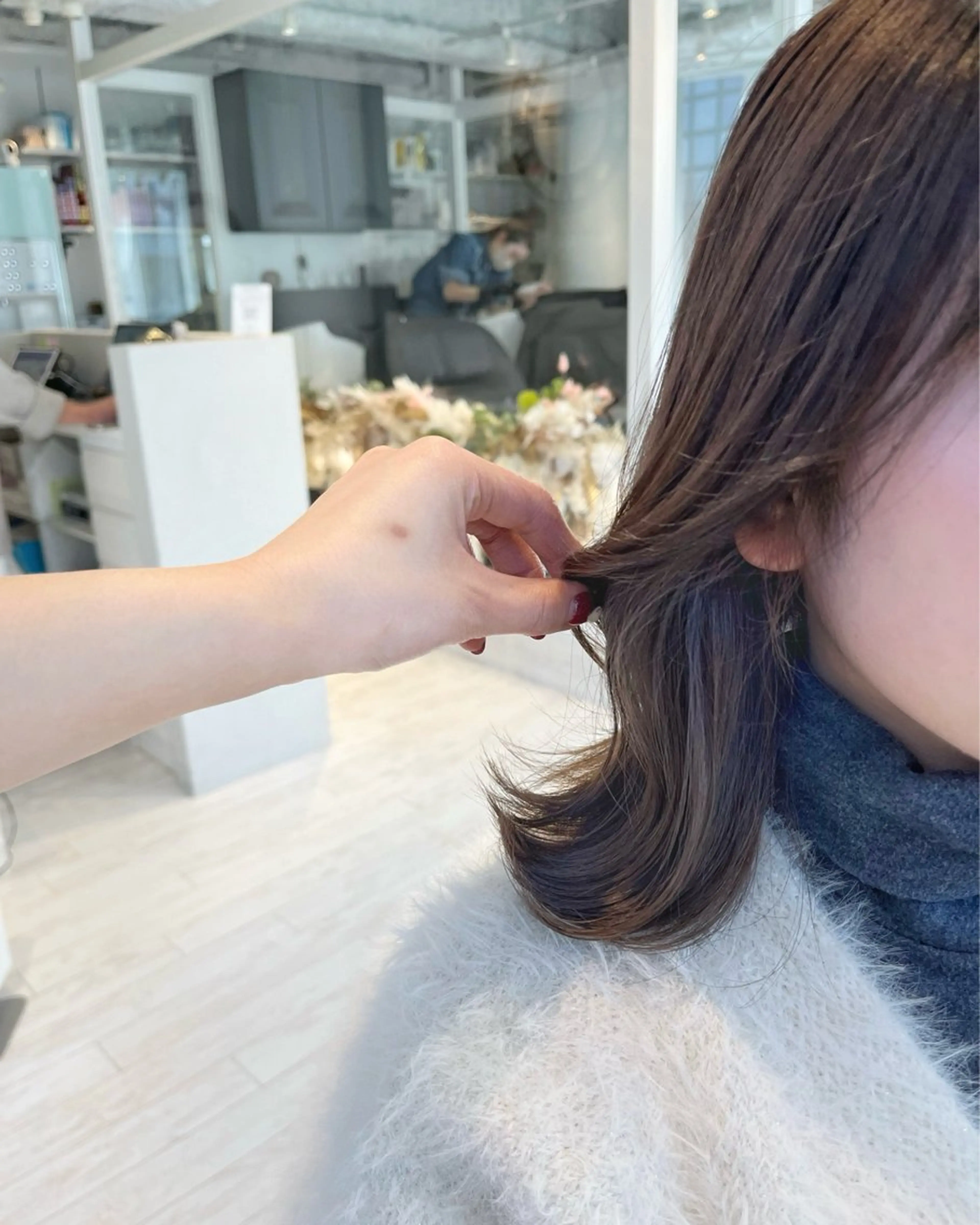 ミディアム カット ヘアカラー ボブ/レイヤー/ 茉莉花のヘアスタイル