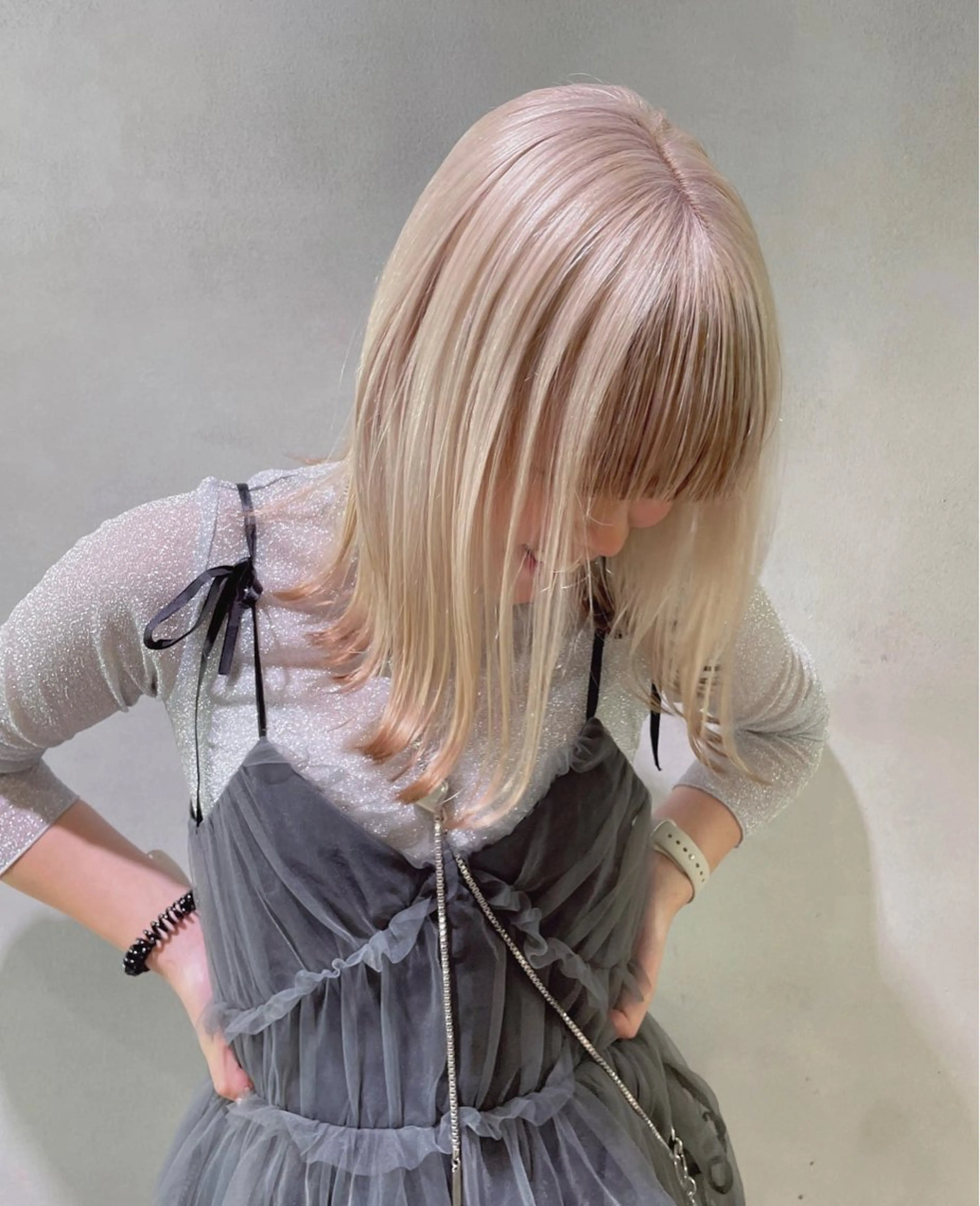 ミディアム カラー ヘアアレンジ ヘアカラー トリートメント ヘッドスパ ヘアセット VIEW NEO【 ビュー ネオ】所属・大阪〖カラー特化〗 ブリーチ⌇妃菜🎀のヘアスタイル