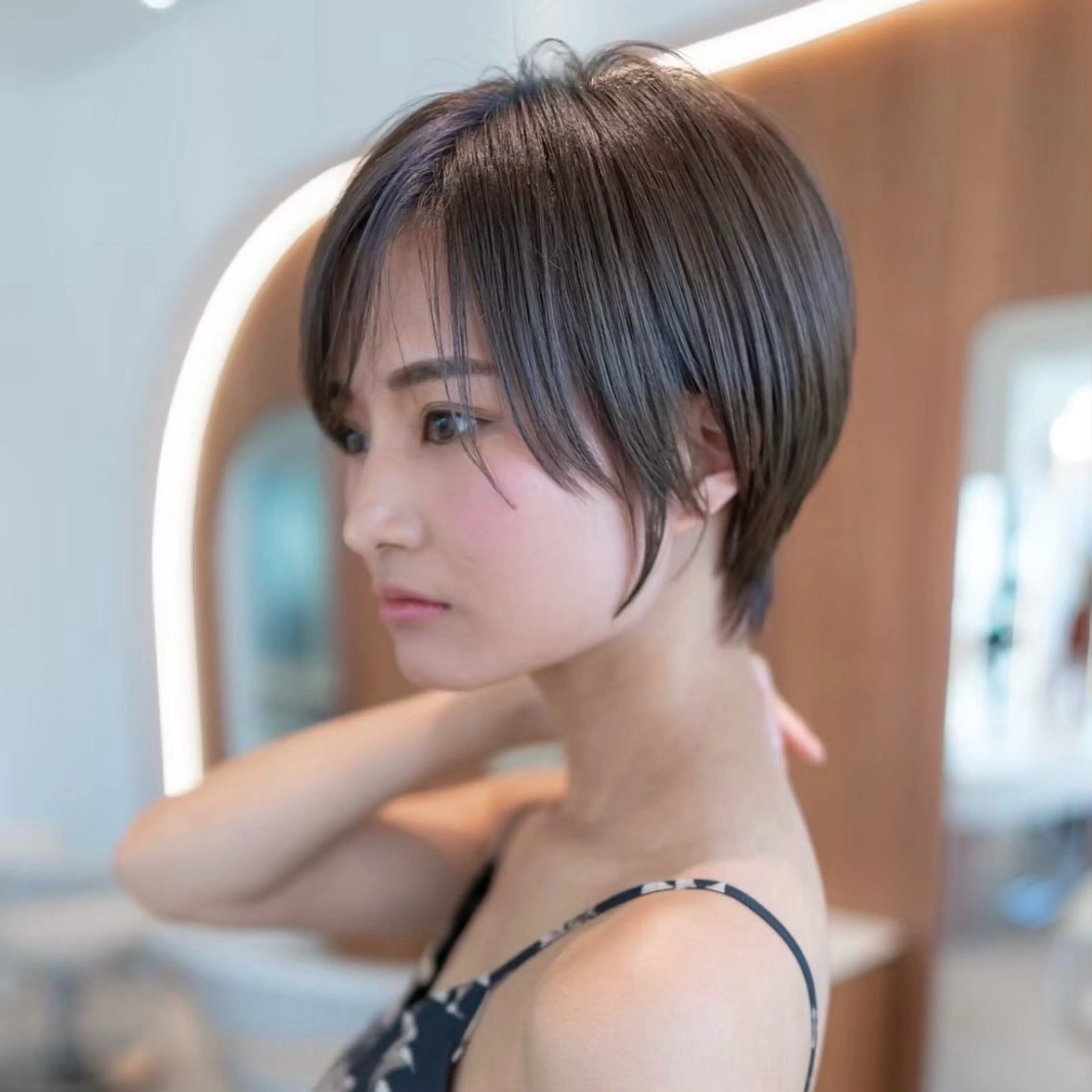 ショート カラー ショートボブ 丸みショート イルミナカラー ボブ 髪質改善 カット ヘアカラー トリートメント 渋谷ボブ/ショート 特化田中航平のヘアスタイル