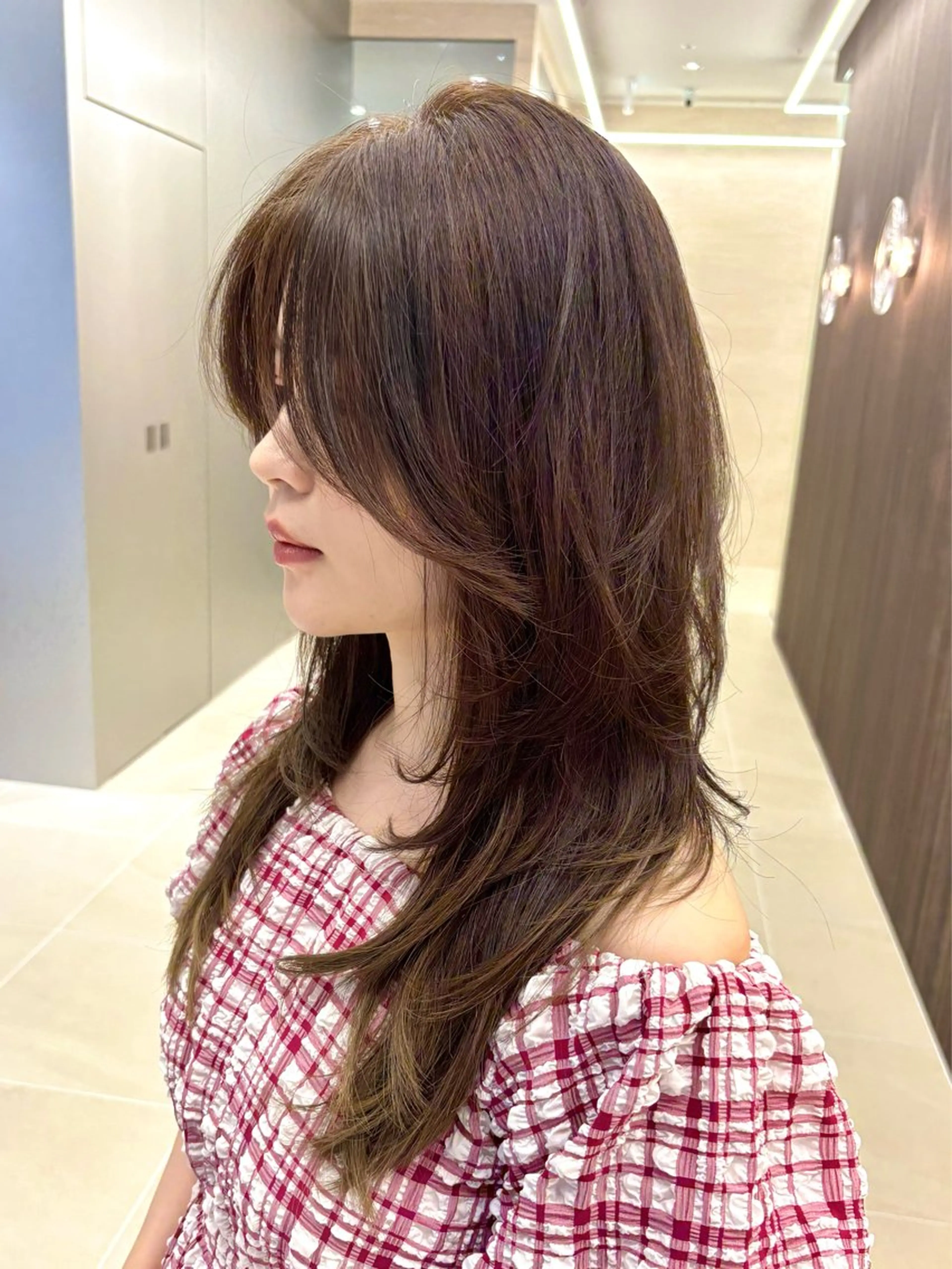 ロング レイヤーカット カット ヘアカラー トリートメント PULSE yokohama所属・横浜駅/韓国レイヤー /髪質改善のヘアスタイル