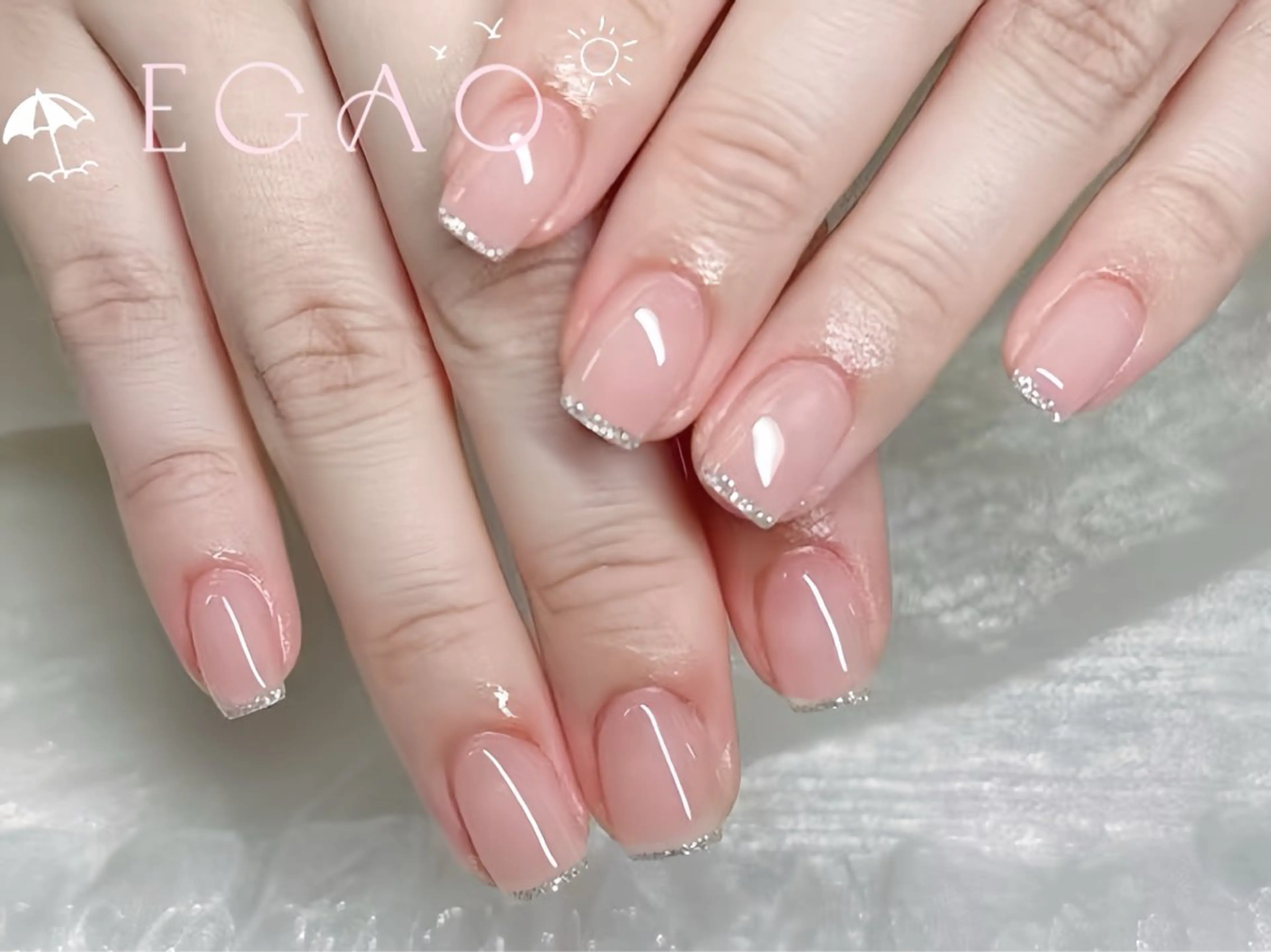 ネイル アートネイル フットネイル フレンチネイル ジェルネイル グラデーション ハンドネイル Egao Nail Salonのネイルデザイン