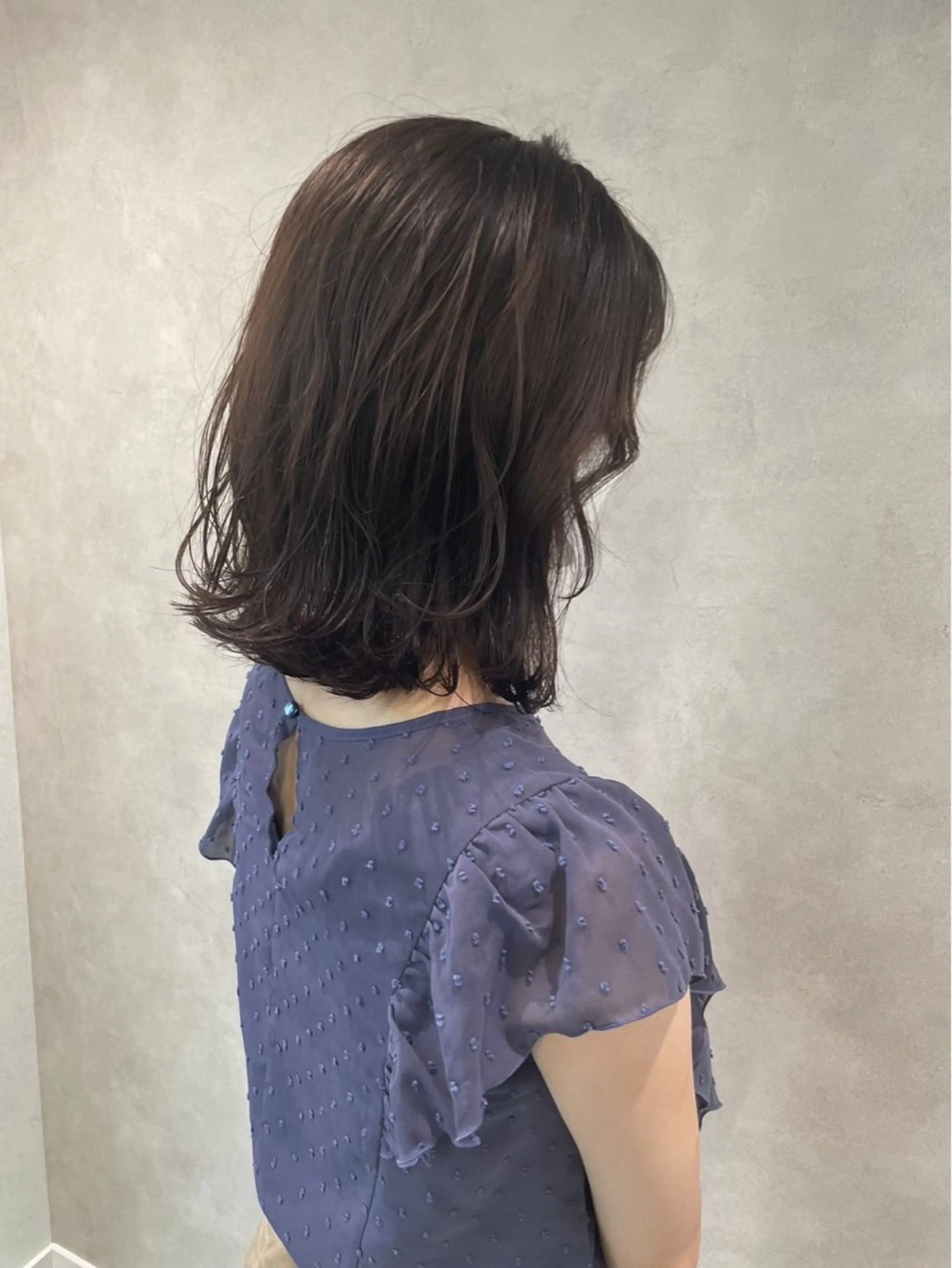 ミディアム カラー ボブ/レイヤー/ ダブルカラー/みのりのヘアスタイル