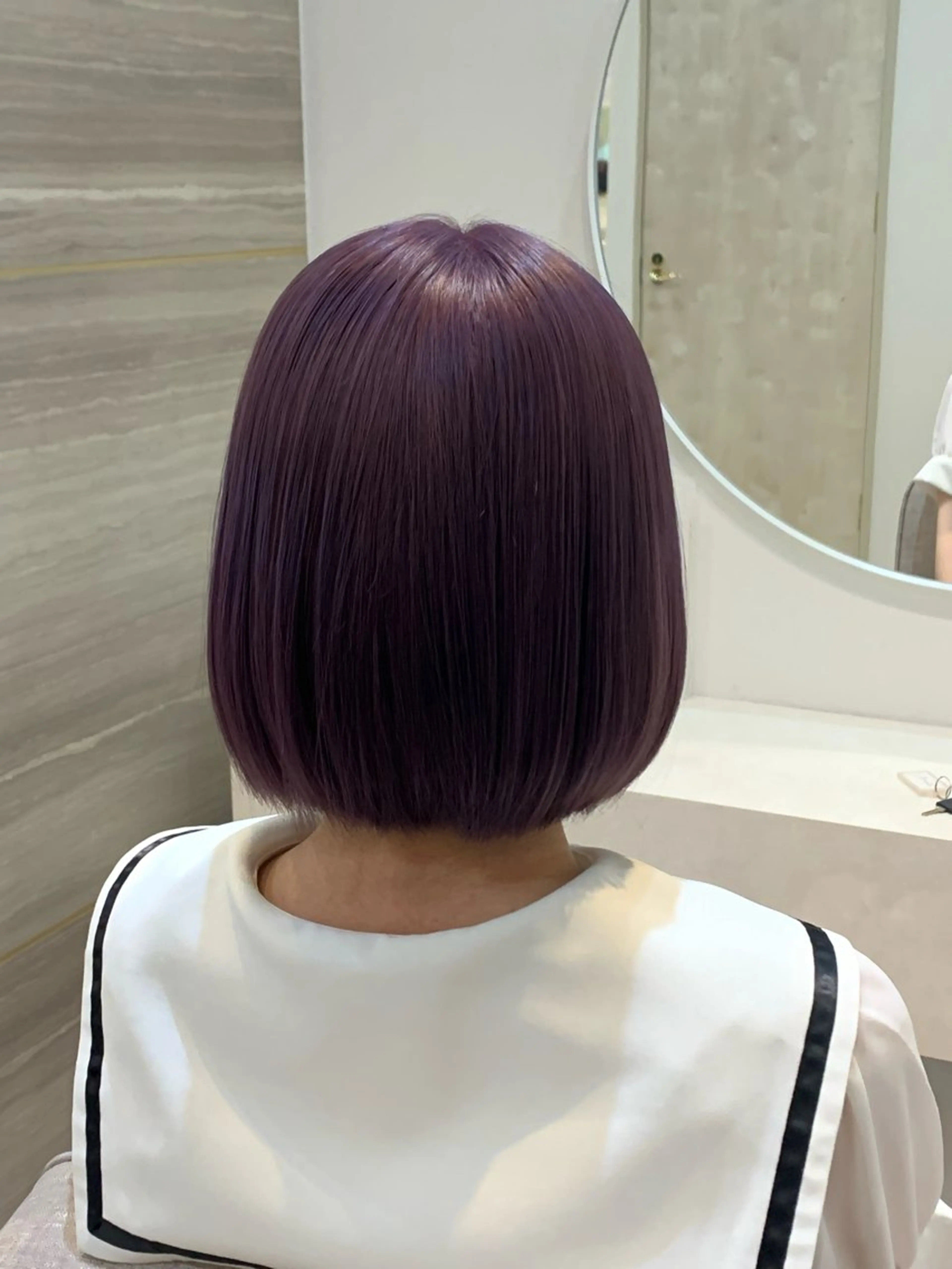 ミディアム カラー パーマ ヘアアレンジ メンズ キッズ ヘアカラー Lovis池袋 鳥越美羽のヘアスタイル
