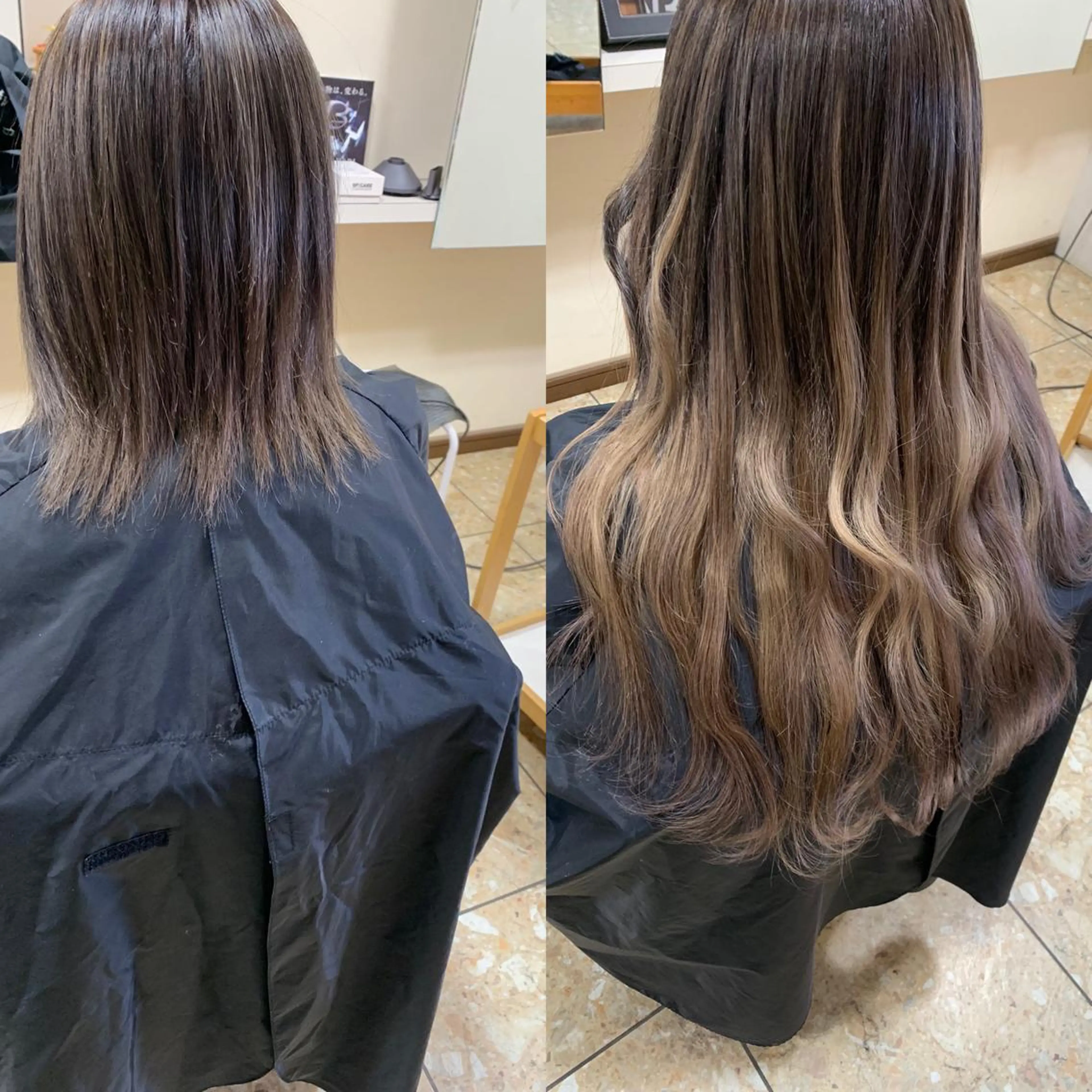 ショート カラー シールエクステ グラデーションカラー エクステ ヘアーサロンaxia所属・上田 英樹のヘアスタイル