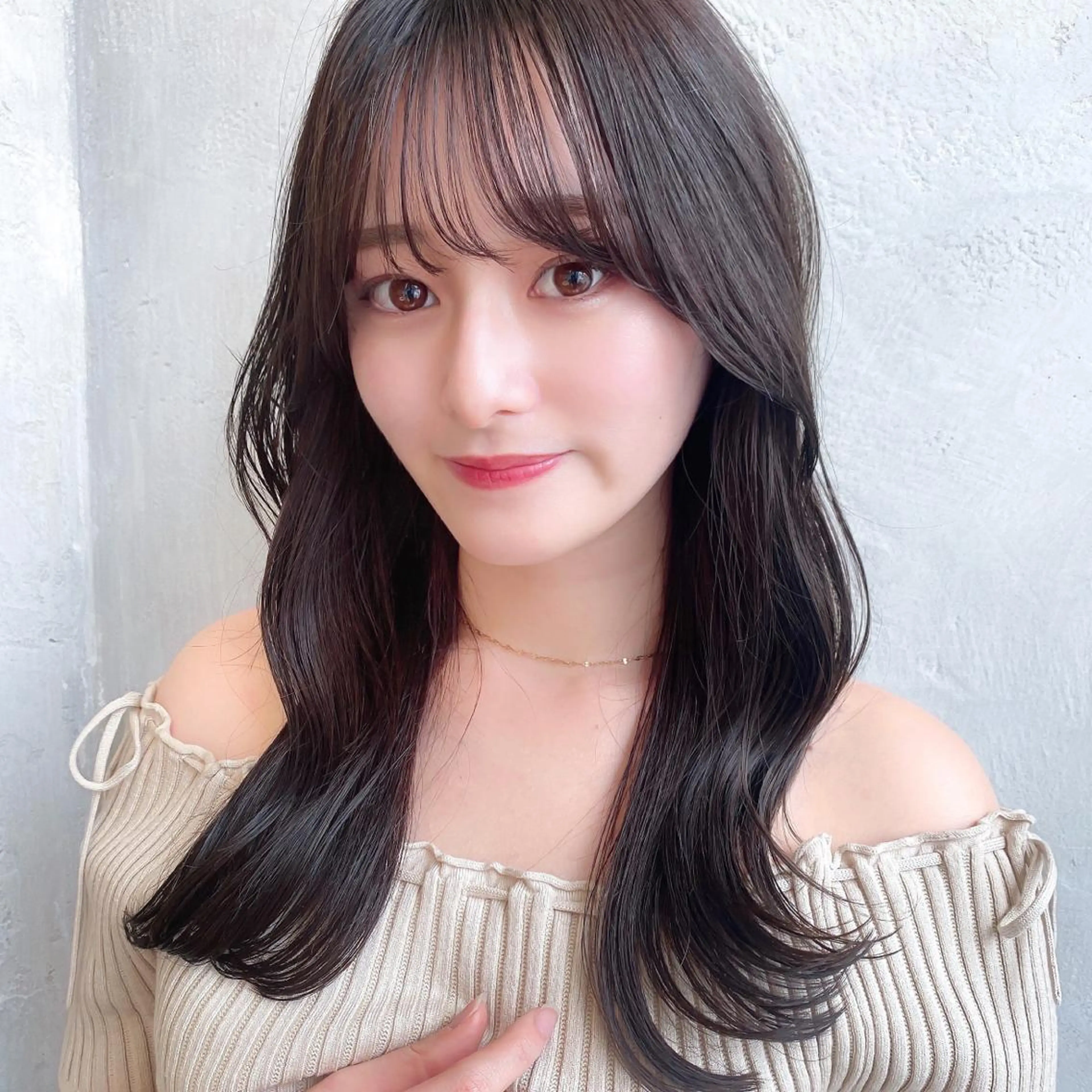 セミロング カラー ベージュカラー ブラウンカラー ブラウンベージュ くびれヘア 顔周りカット カット ヘアカラー トリートメント 顔周り/くびれヘア 韓国ヘア💕風間るなのヘアスタイル