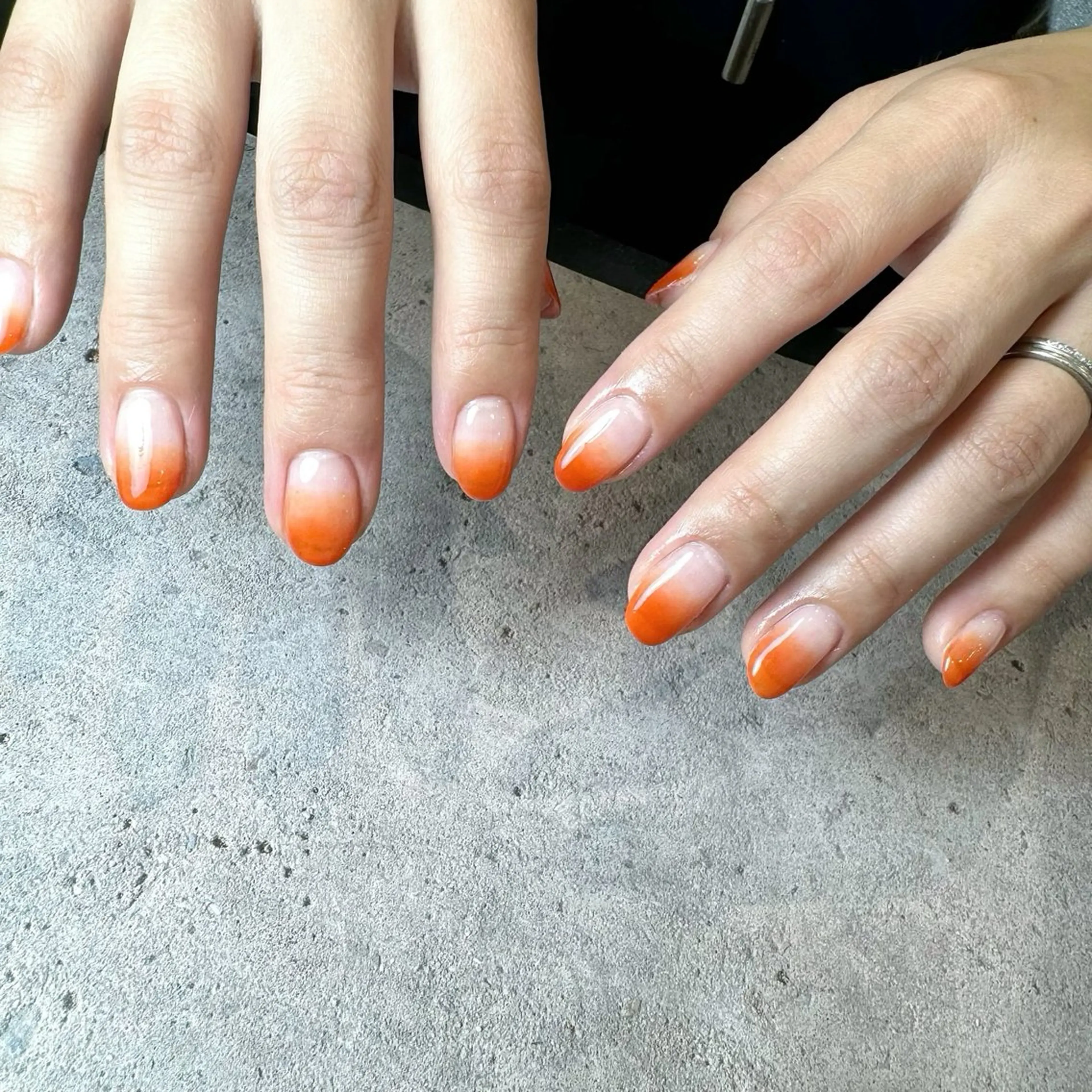 ネイル グラデーション オレンジ yate' narumiのネイルデザイン