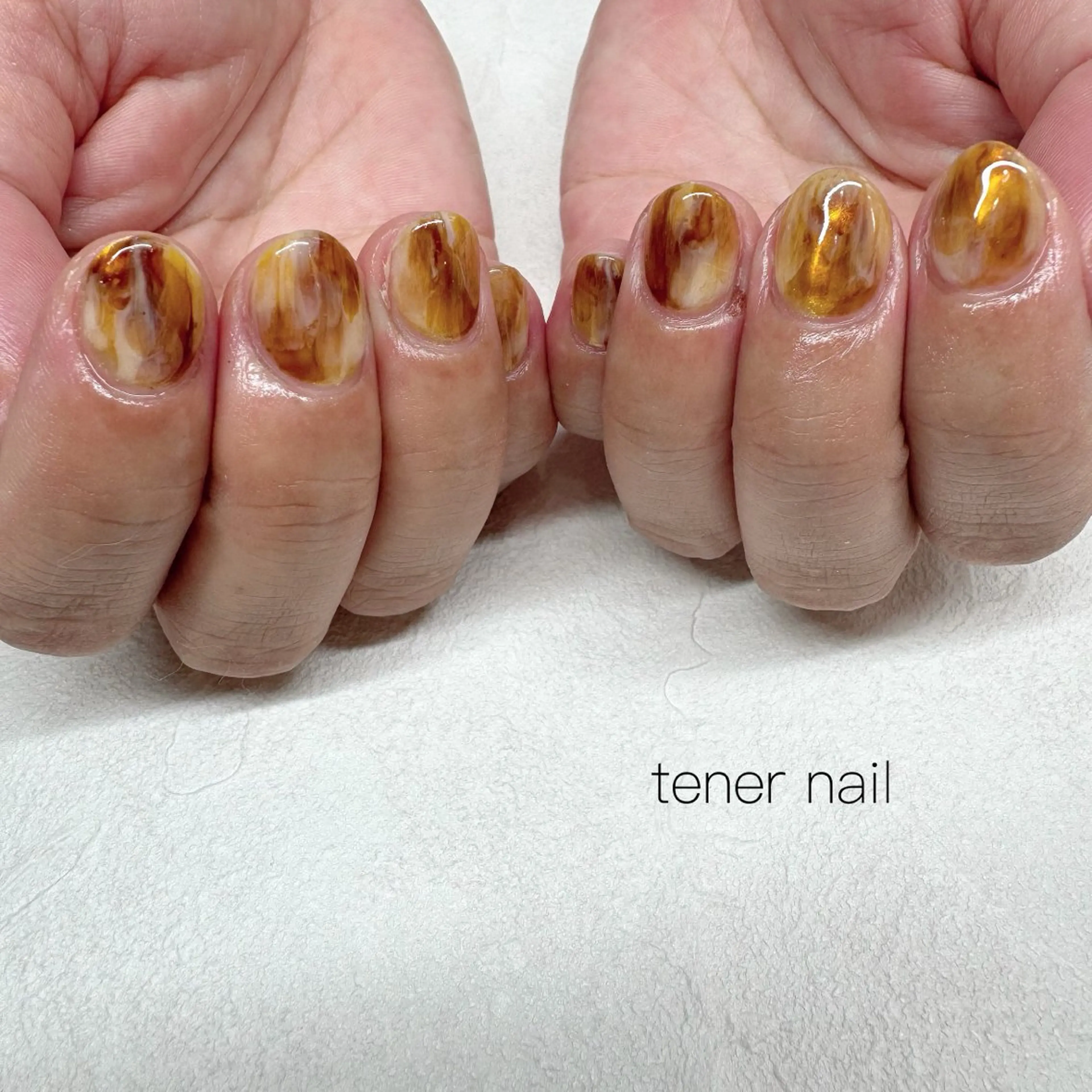 ネイル べっ甲ネイル ニュアンスネイル ハンドネイル tener  nail  テネルネイル所属・テネルネイル tener nailのネイルデザイン