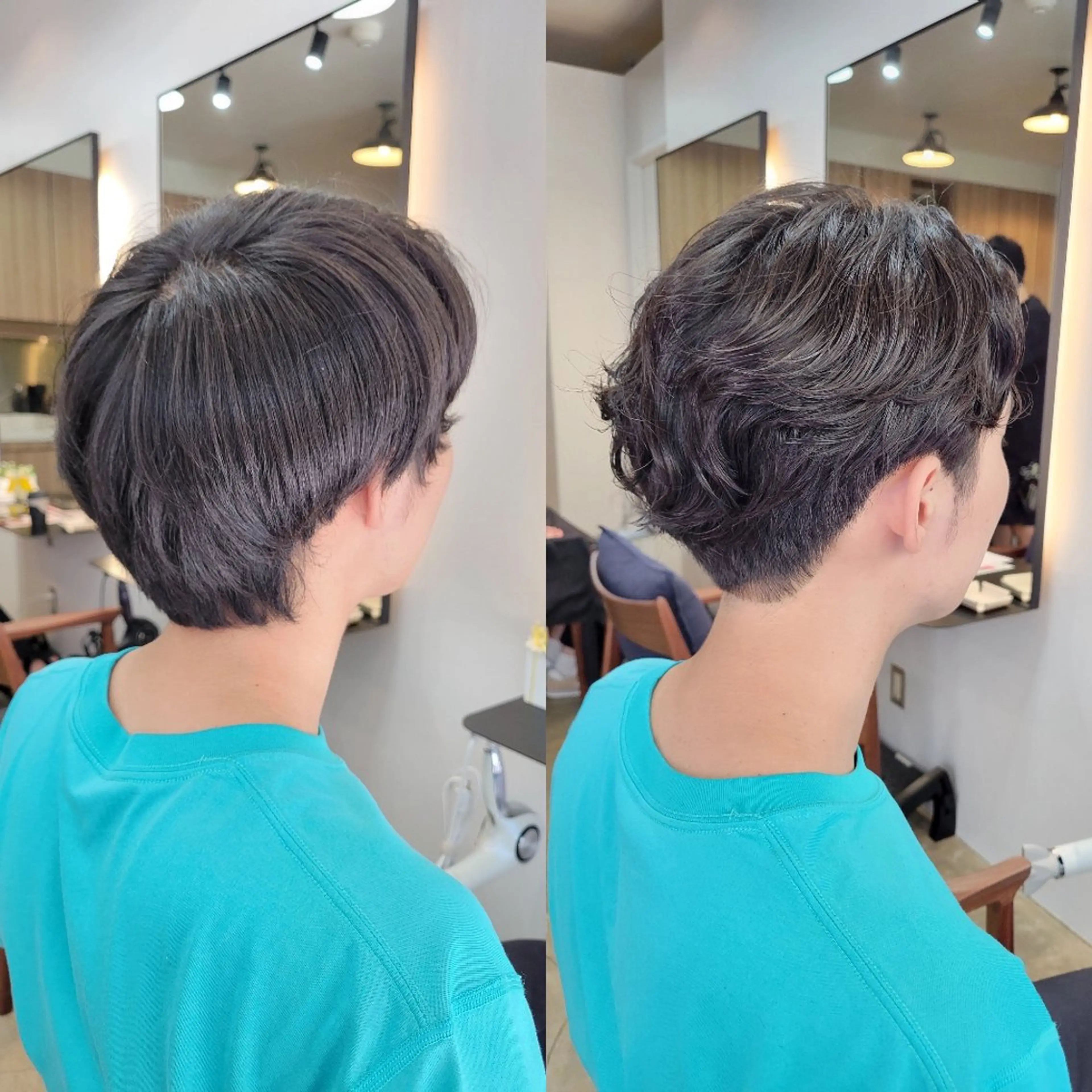 ショート パーマ メンズ マッシュ メンズパーマ カット パーマ Beauty Salon Link所属・野村 果音(カノン)のヘアスタイル