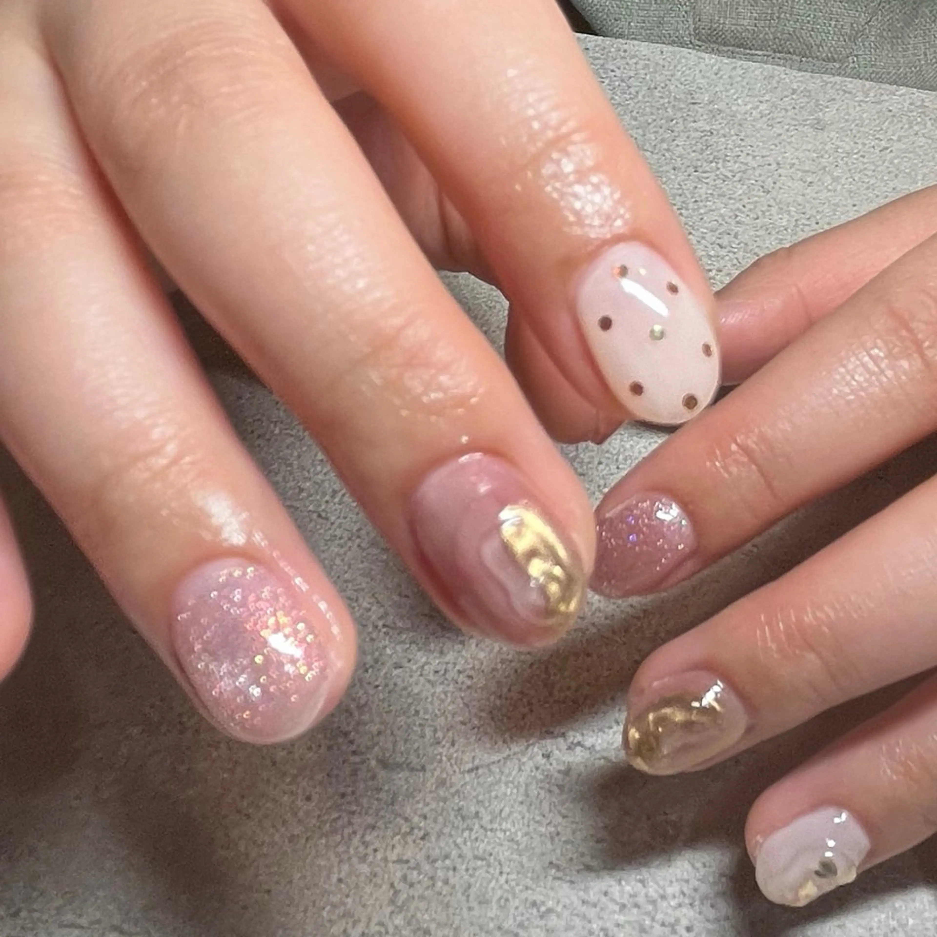 ネイル フラッシュネイル ホログラムネイル マグネットネイル ニュアンスネイル ピンク ハンドネイル share salon reir　(ルレイル)所属・rio nailのネイルデザイン