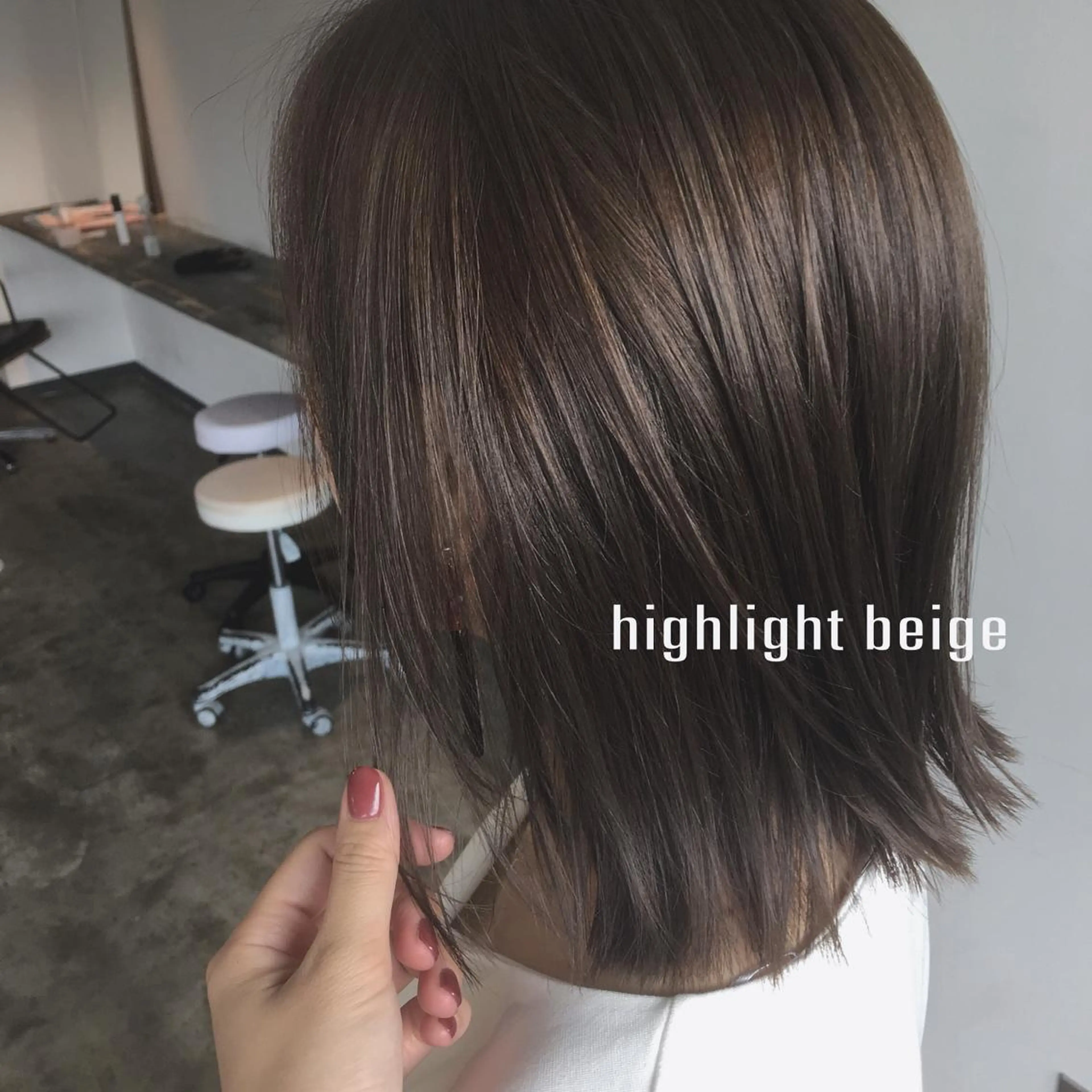 ミディアム カラー etore 矢場町 南沙希のヘアスタイル