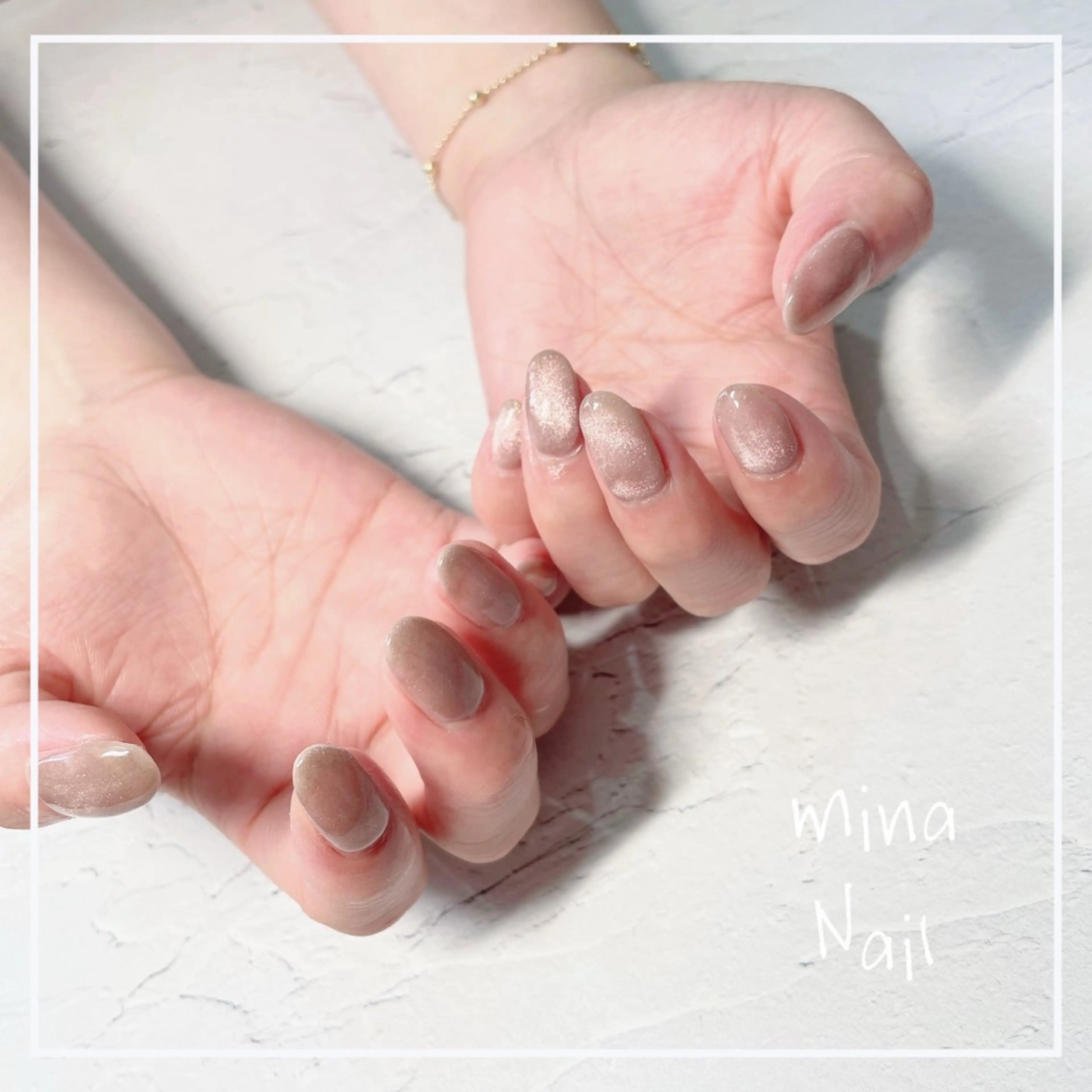 ネイル マグネットネイル ニュアンスネイル mina Nailのネイルデザイン