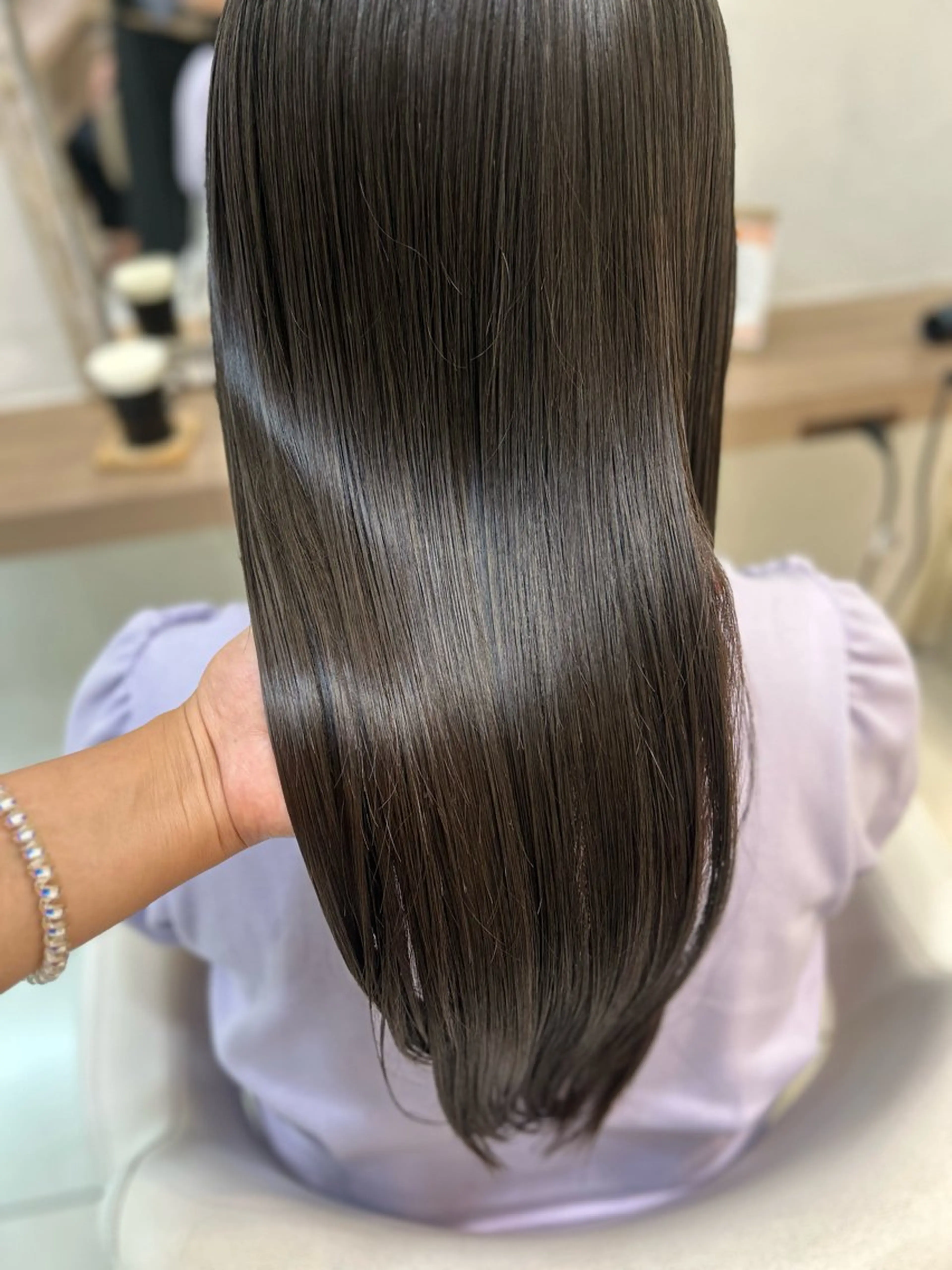 ロング パーマ カット 縮毛矯正 艶質改善/縮毛矯正 ササキナツミのヘアスタイル