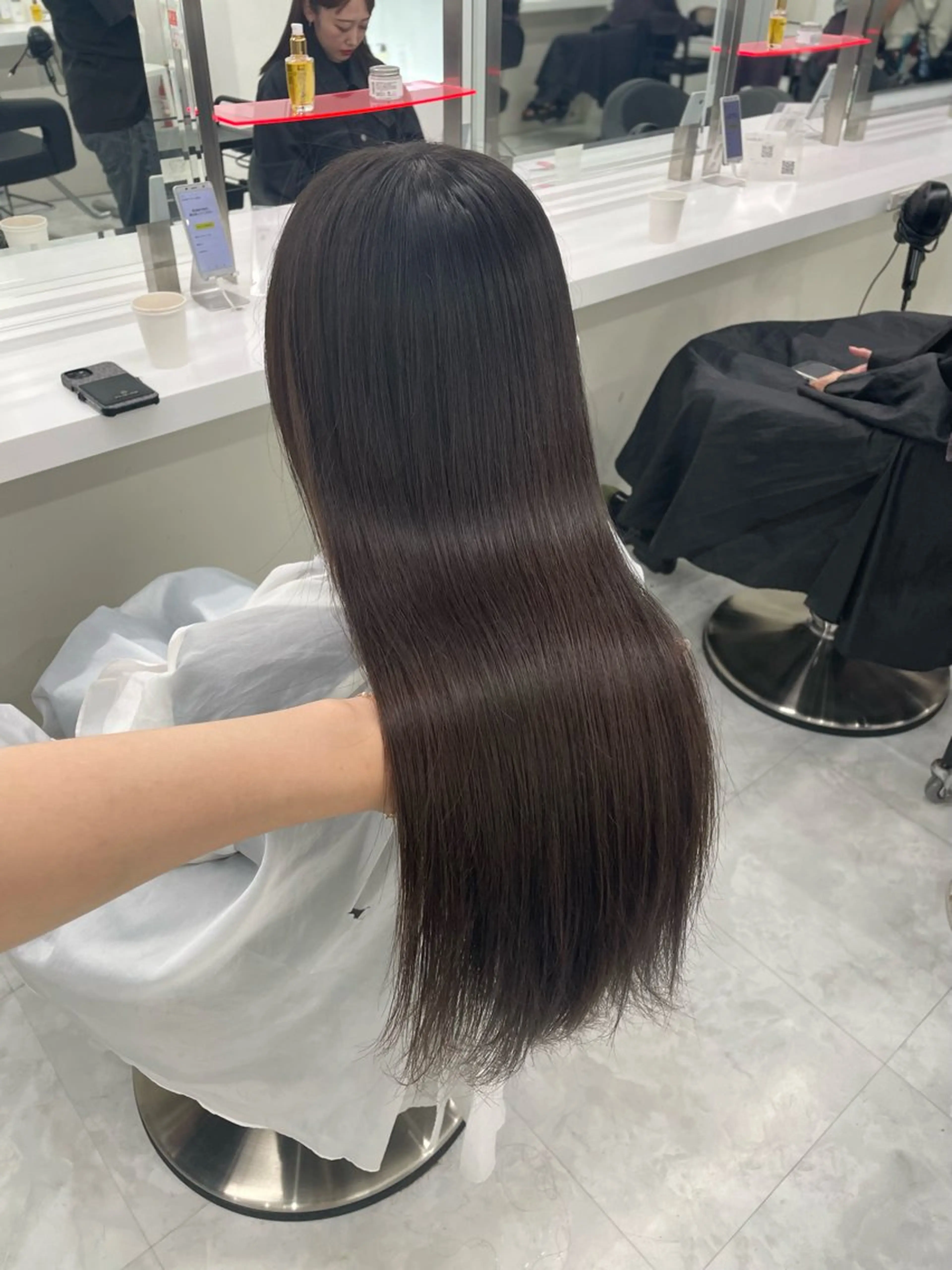 セミロング トリートメント ヘッドスパ 🤍韓国🤍大人っぽ ベージュ🤍ブラウンのヘアスタイル