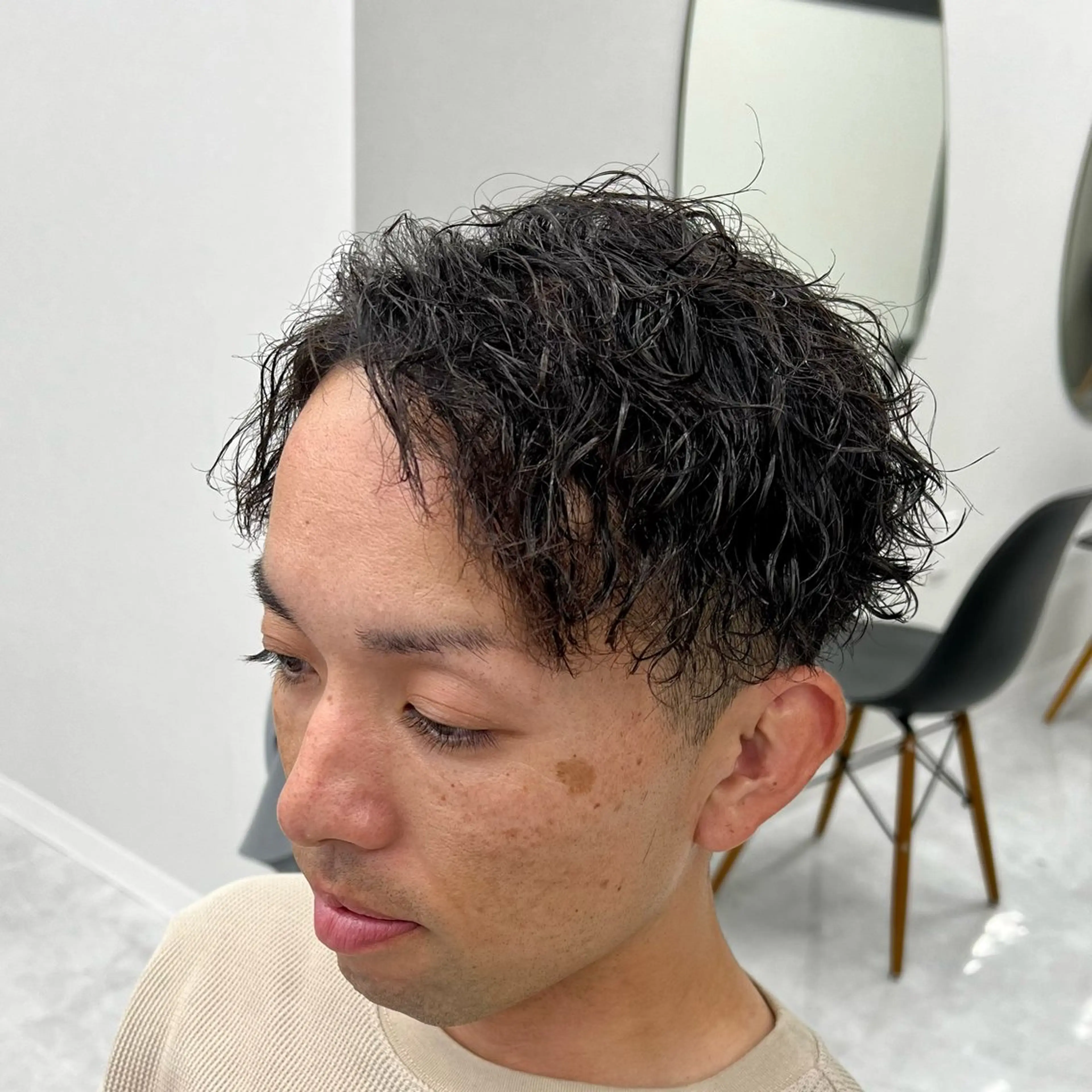 ショート パーマ メンズ カット パーマ メンズカット/波巻き TAKUMAのヘアスタイル