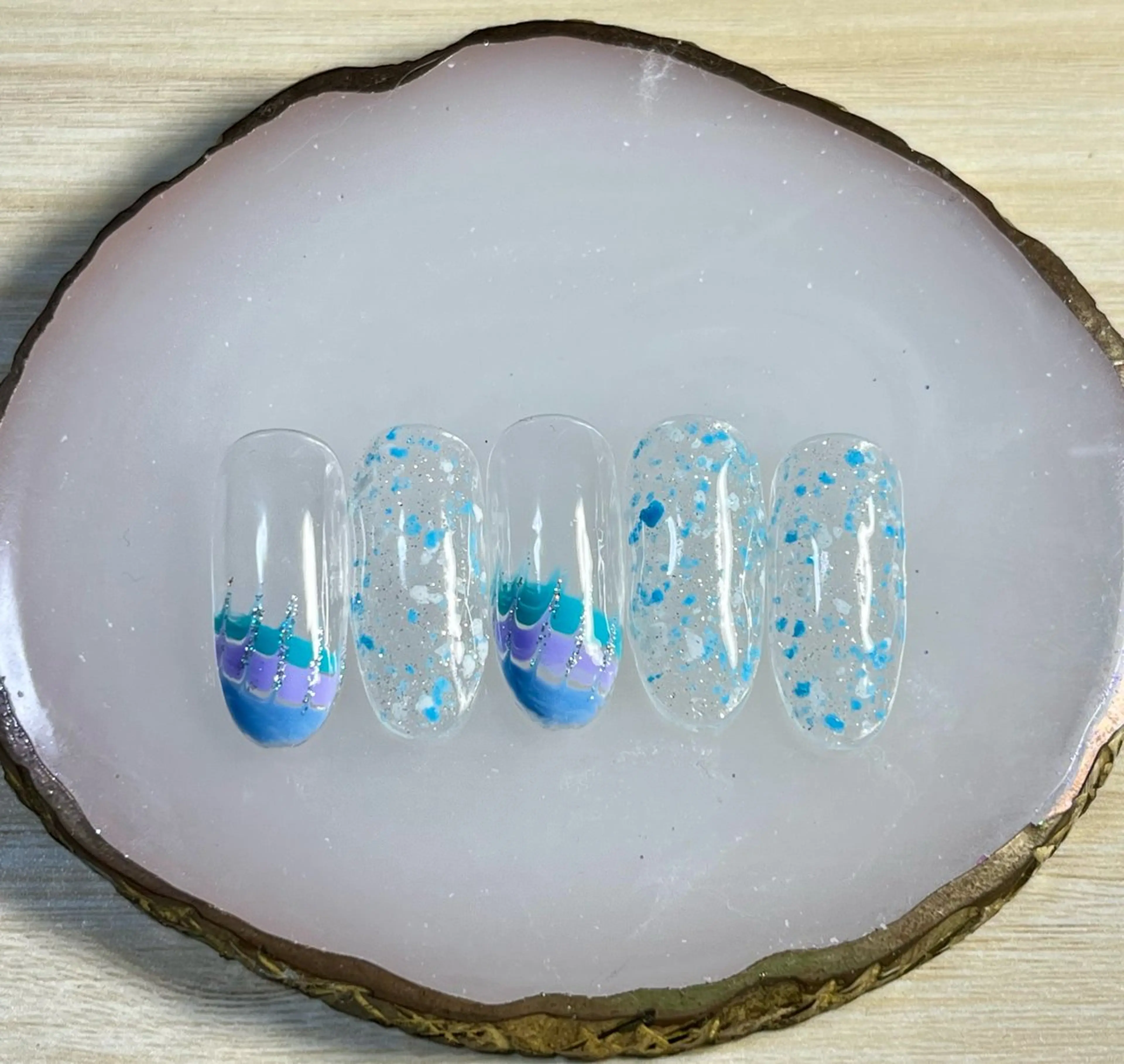 ネイル ラメ(グリッター) ピーコックネイル ハンドネイル N's Nailのネイルデザイン