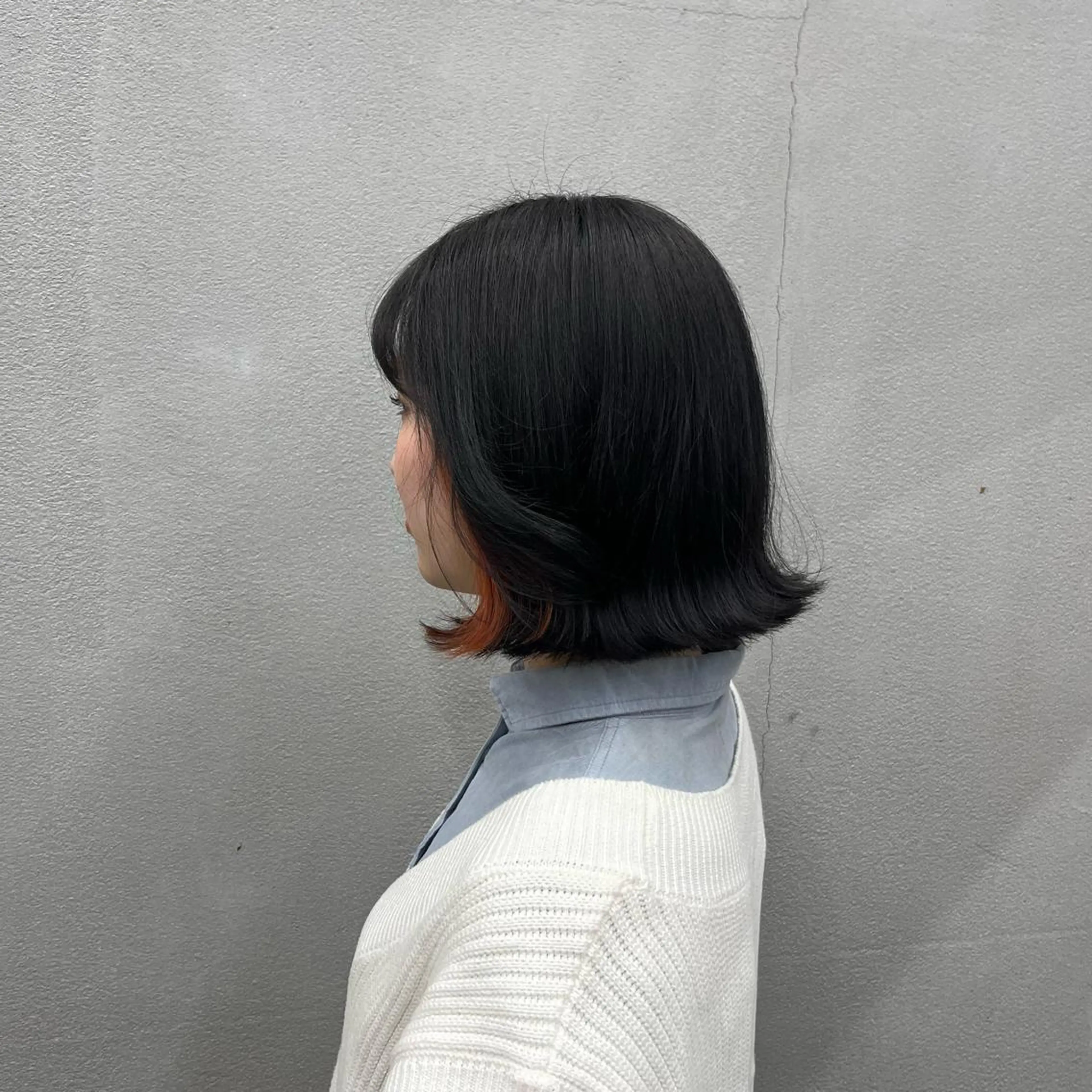 カラー イヤリングカラー カット ヘアカラー トリートメント ゆりか /透明感カラーのヘアスタイル