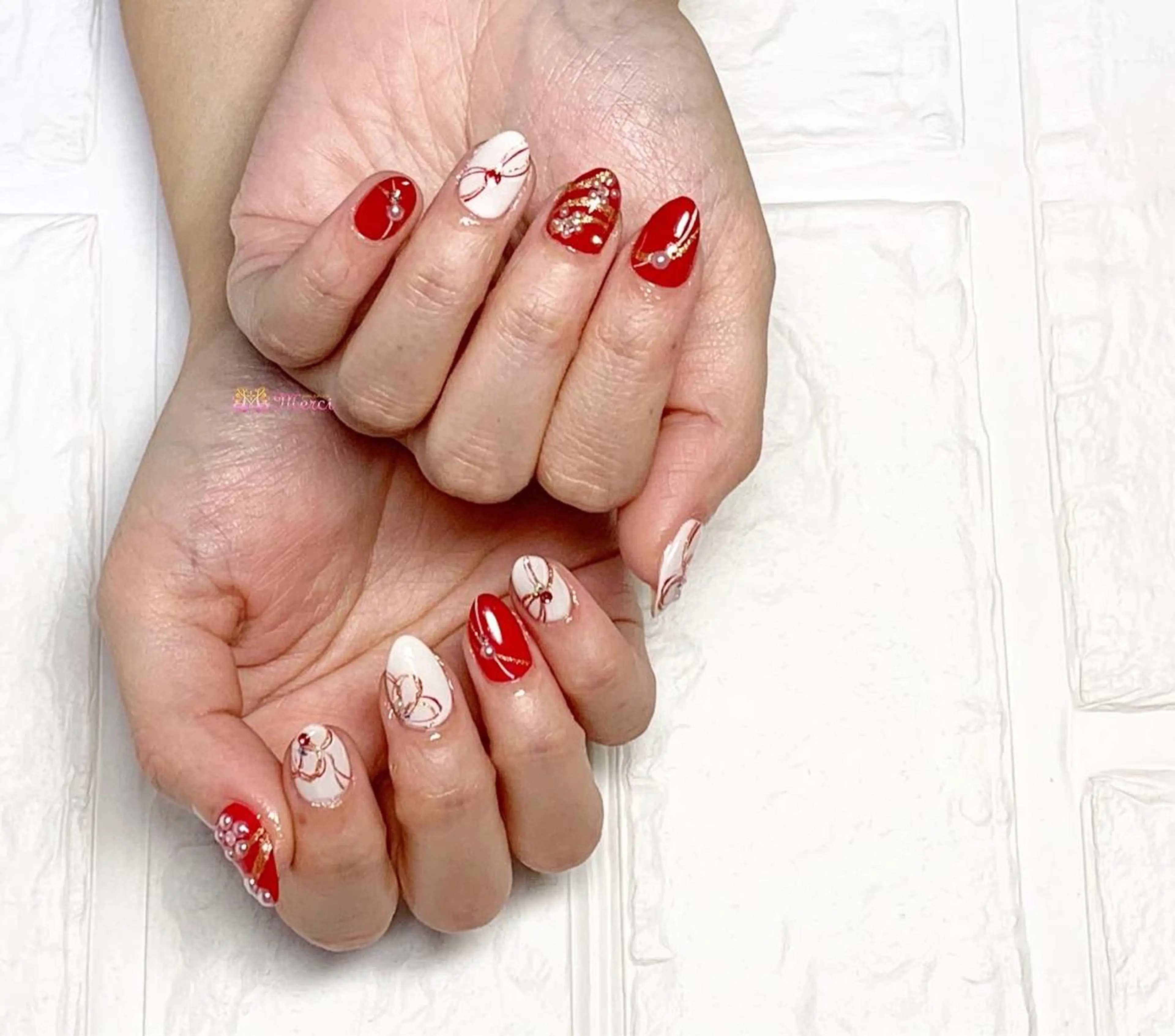 ミディアム ネイル アートネイル NAILSALON　 Merciのネイルデザイン