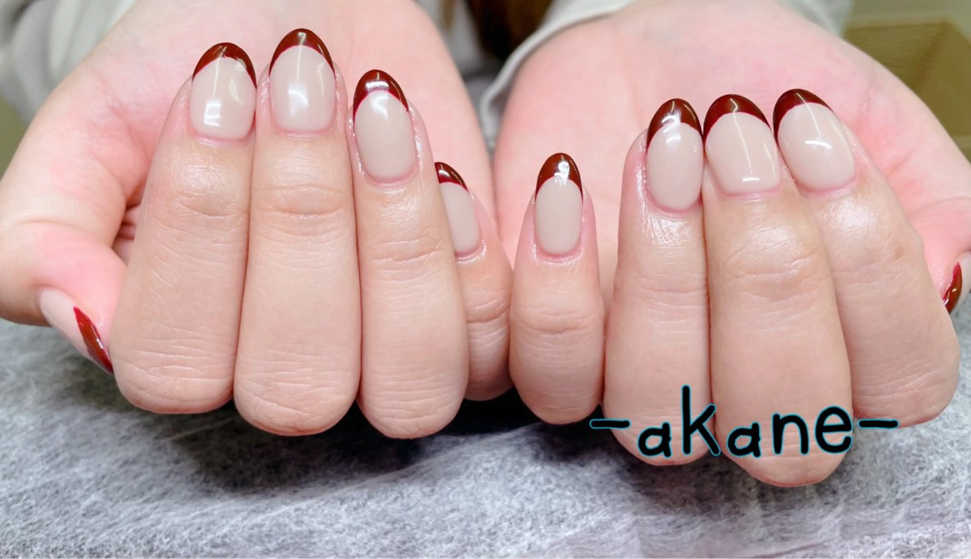 ネイル フレンチネイル グラデーション ハンドネイル Angeli⭐︎ AKANEのネイルデザイン