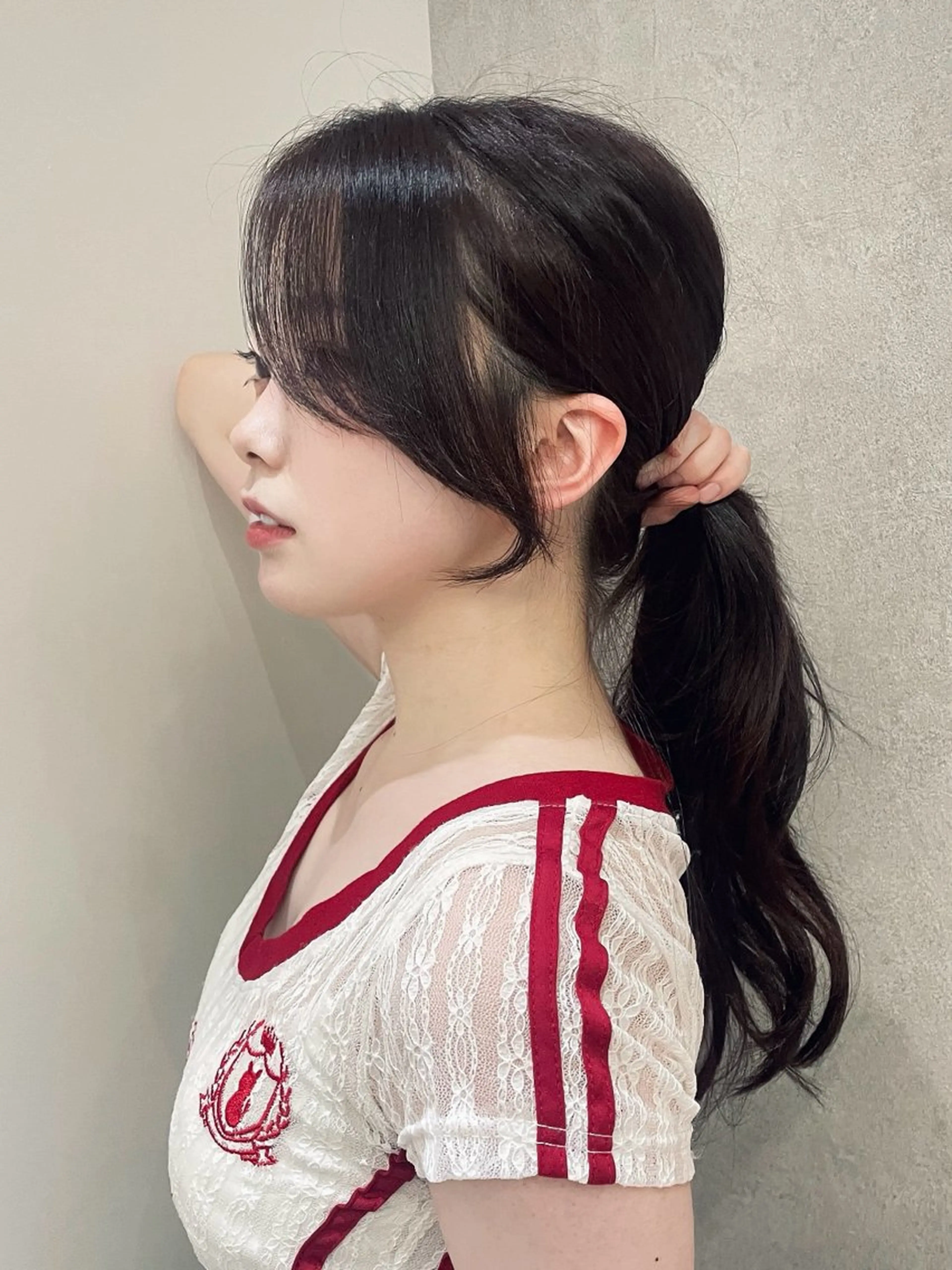 セミロング カット ヘアカラー トリートメント 韓国ハッシュカット✨ レイヤーカット🍒のヘアスタイル