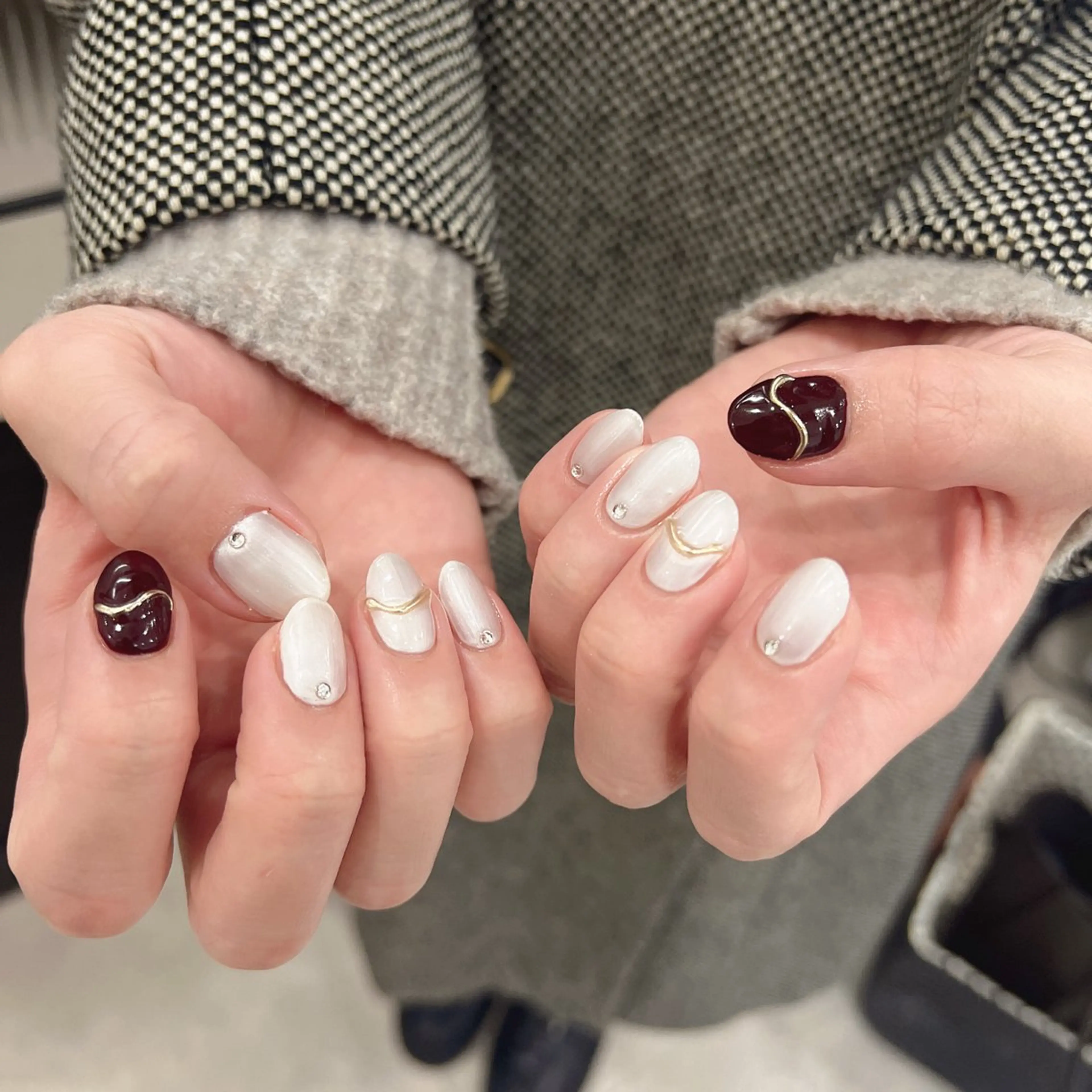 ネイル 長さ出し フットネイル フレンチネイル ガラスフレンチ グラデーション ハンドネイル M2beauty Renaのネイルデザイン