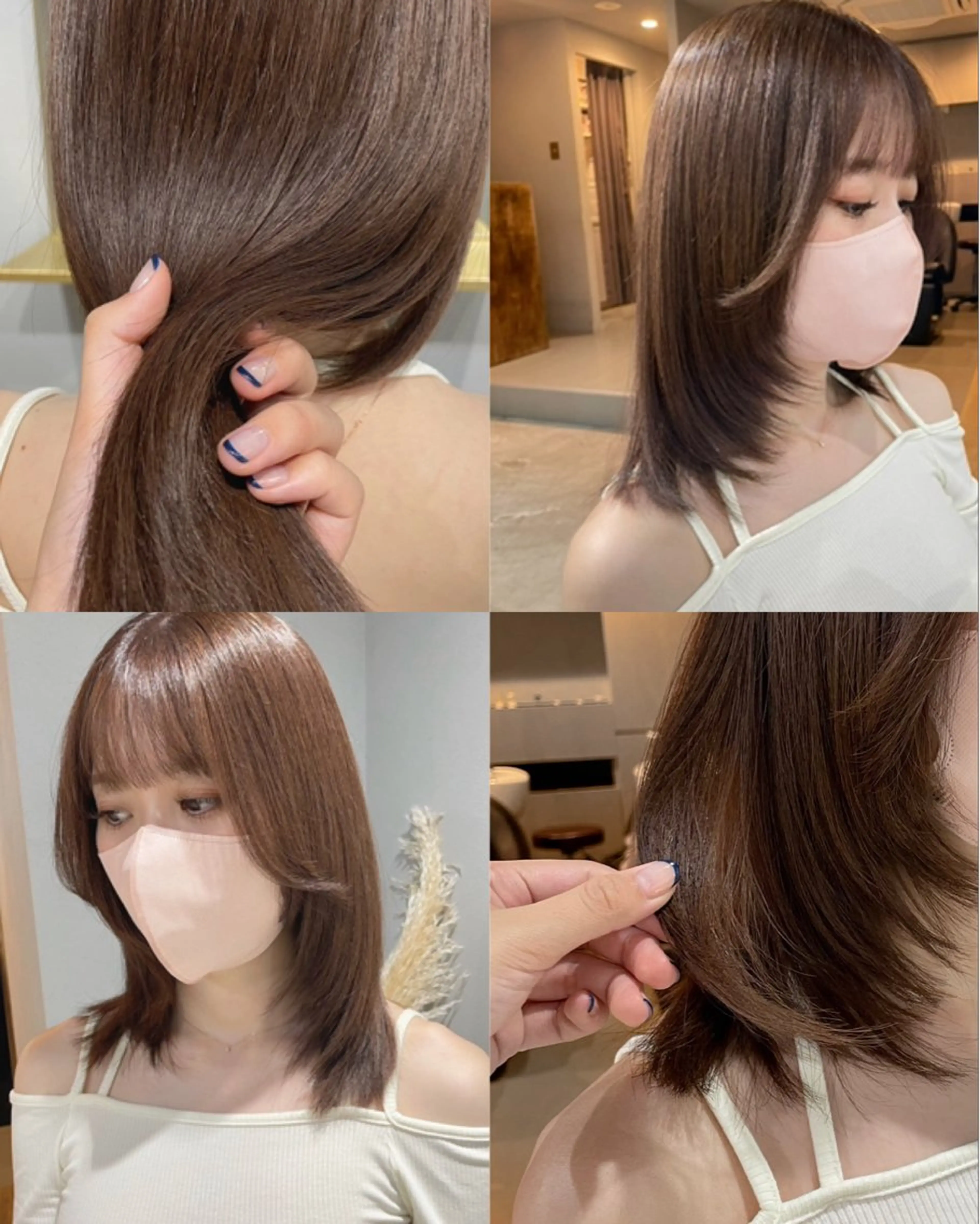 ミディアム カラー 【arc】Ruri コテ巻き風パーマのヘアスタイル