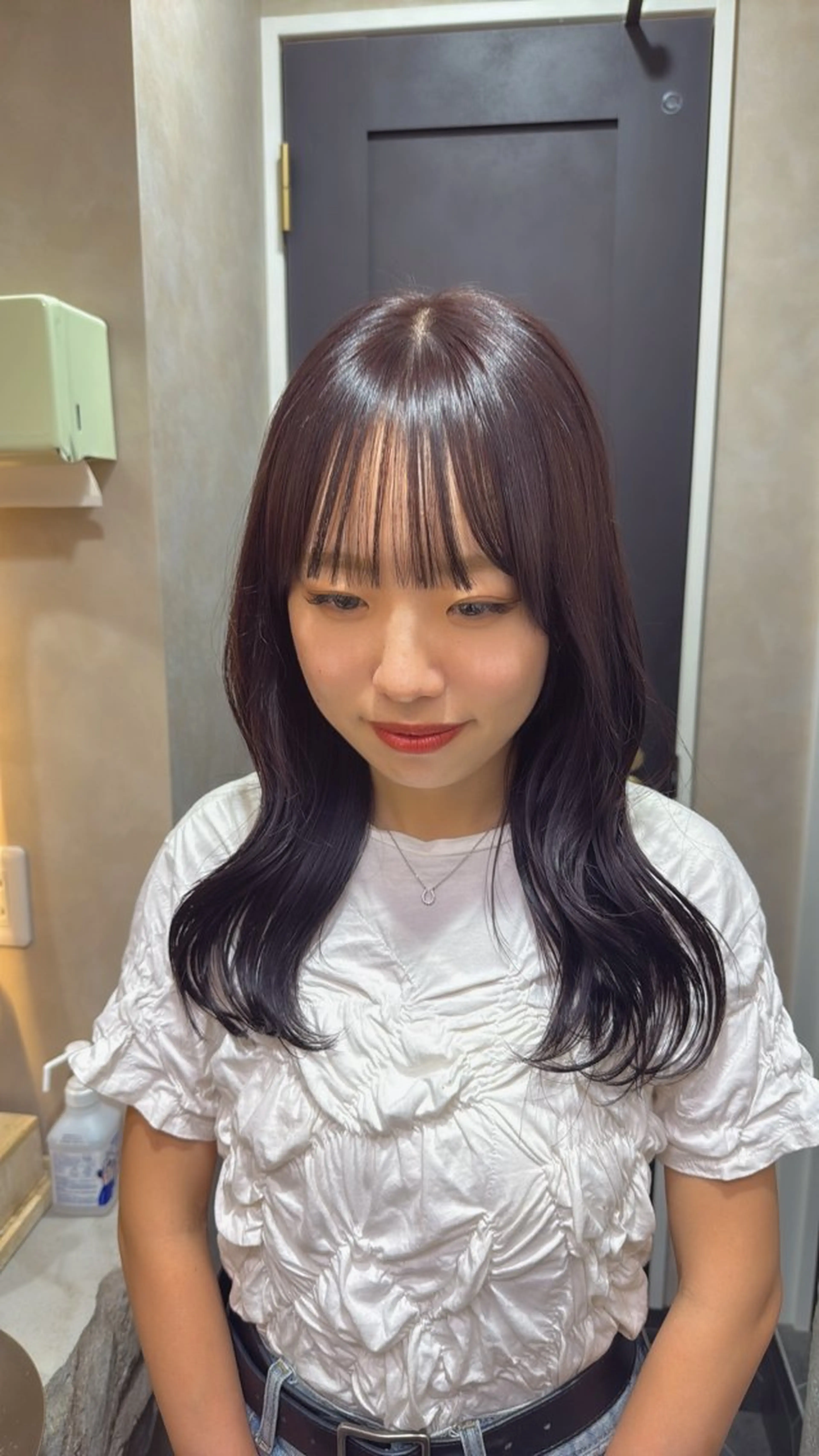 🍇韓国女子人気NO.1🍇ブリーチなしうる艶ラベンダーブラウンカラー🧸➕保湿ケアトリートメントの写真