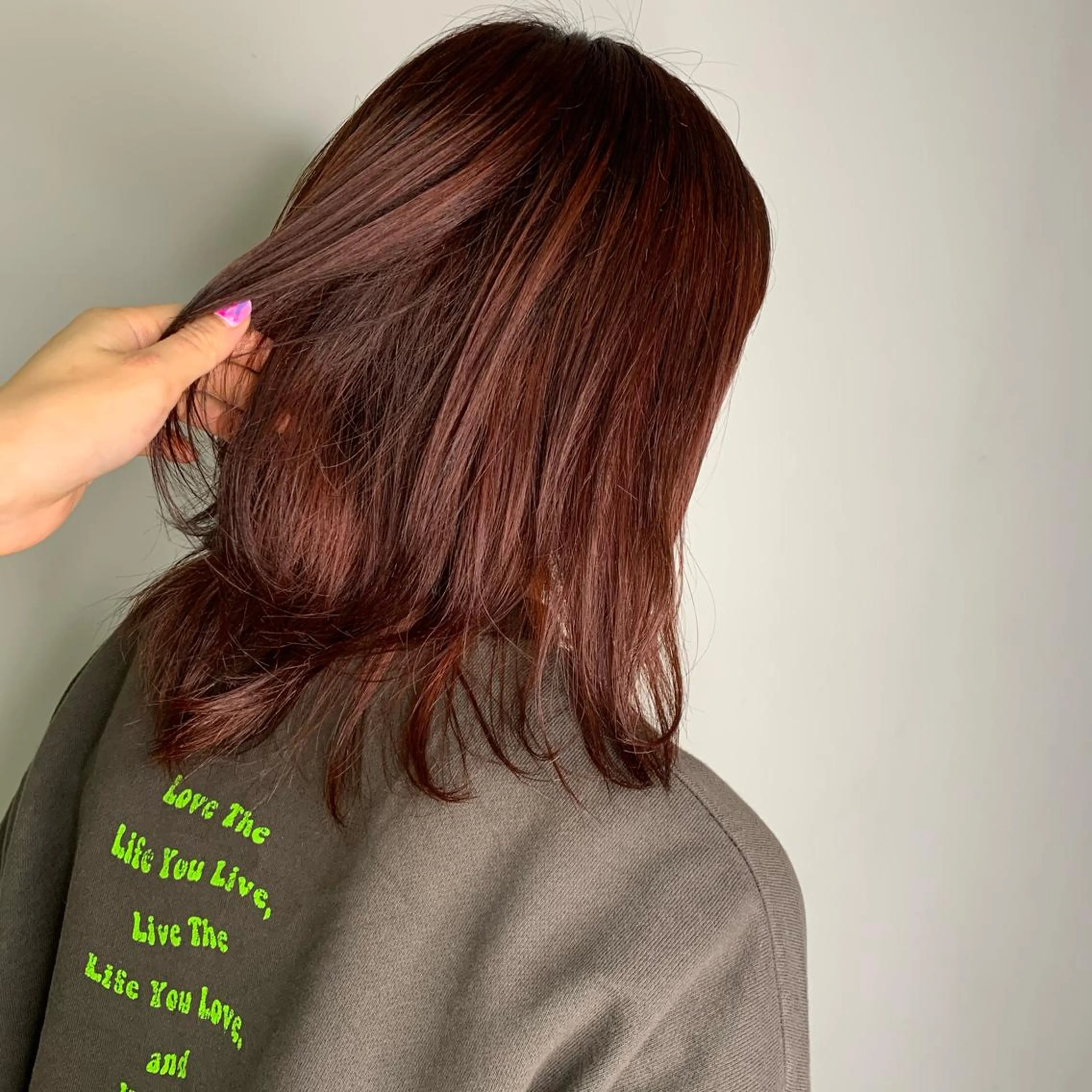 ミディアム カラー ブラウンカラー オレンジ オレンジブラウン ヘアカラー トリートメント SALOWIN名古屋栄店所属・Yuuki🌷名古屋 栄 カラー/ボブのヘアスタイル