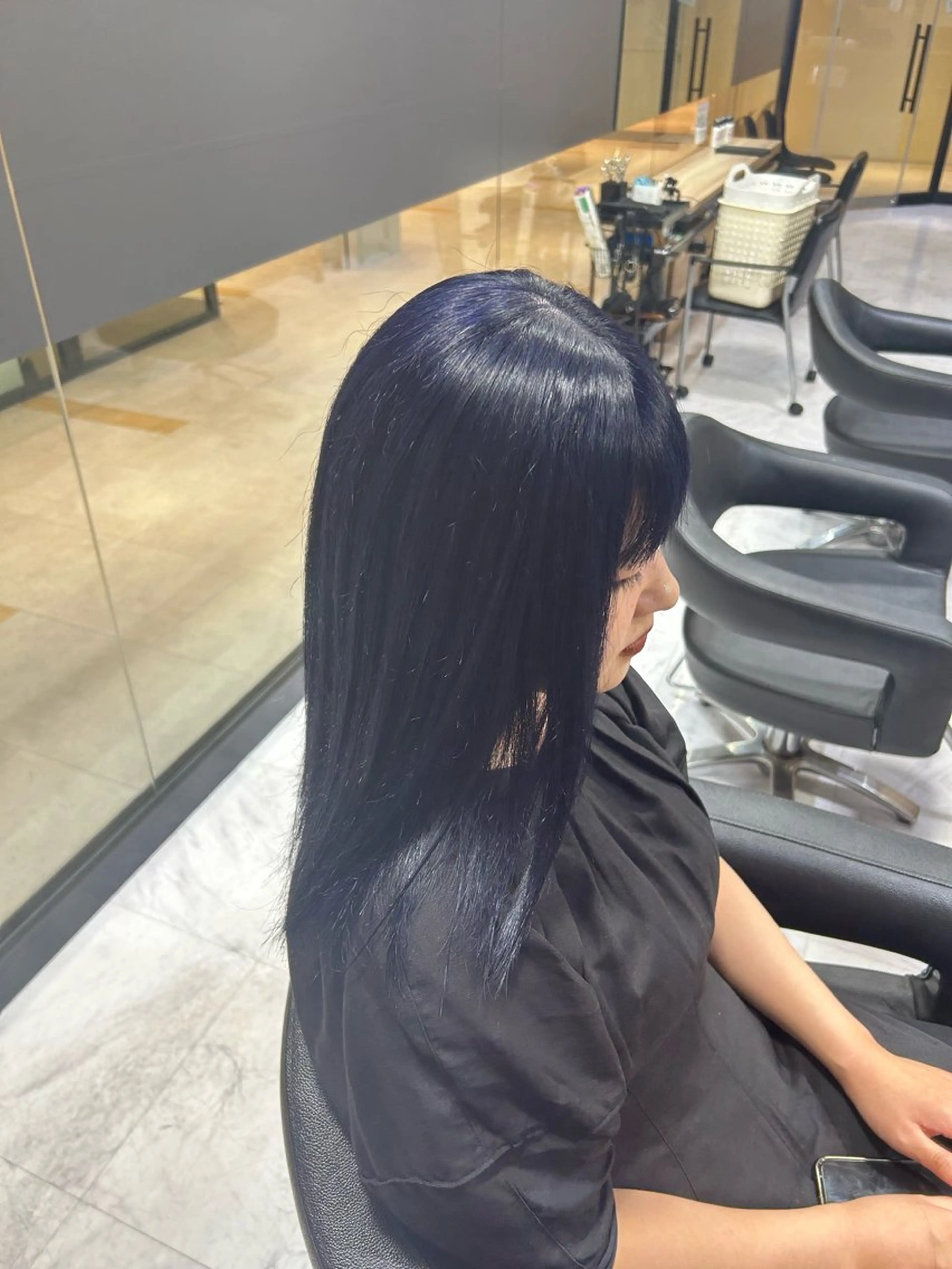 ミディアム ヘアカラー トリートメント RIKA💙パーマ 艶カラー💙のヘアスタイル