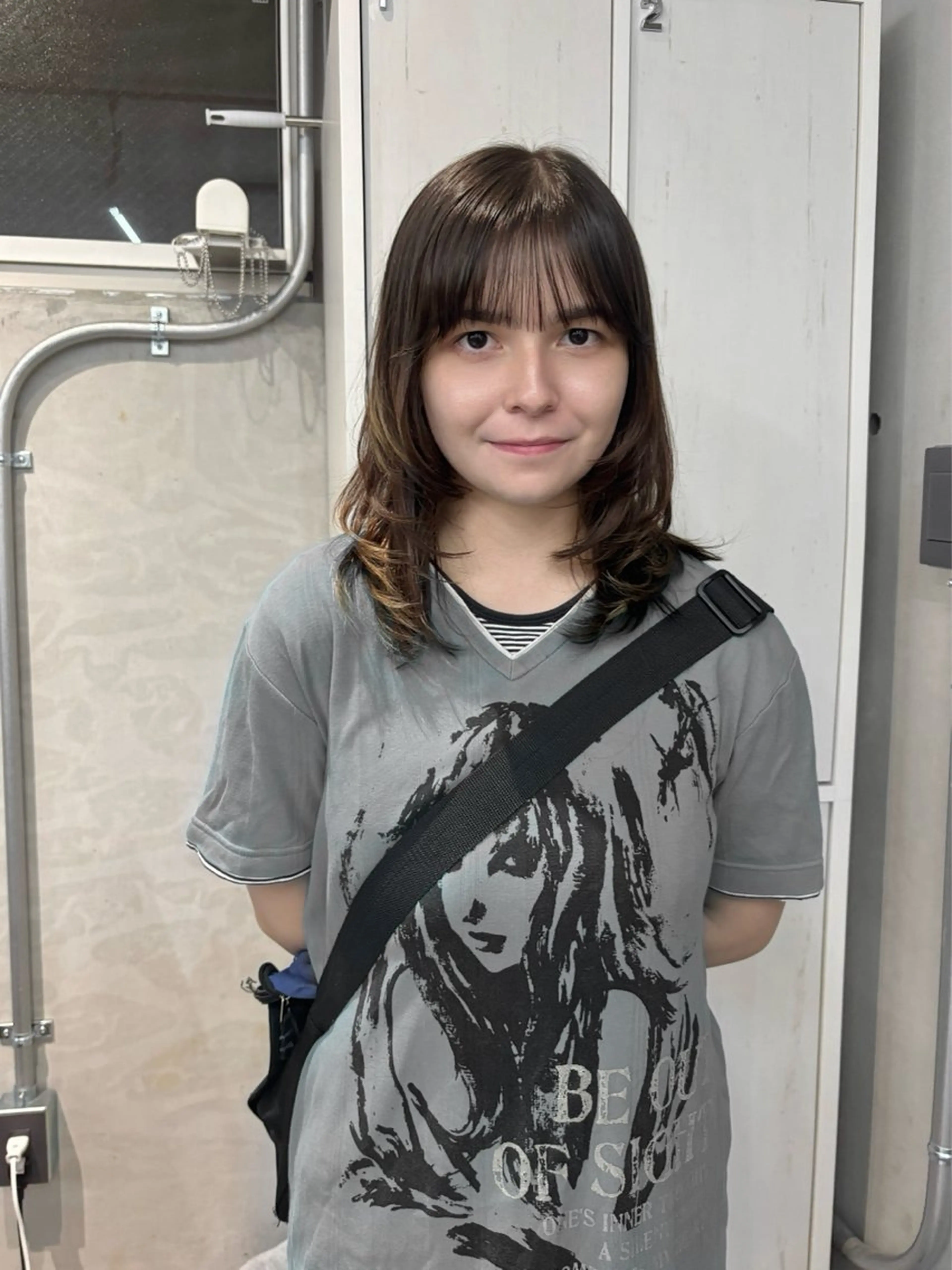 ミディアム 顔周りカット レイヤーカット Halo所属・玖須 綾音 /柔らかい海外ヘア♡のヘアスタイル