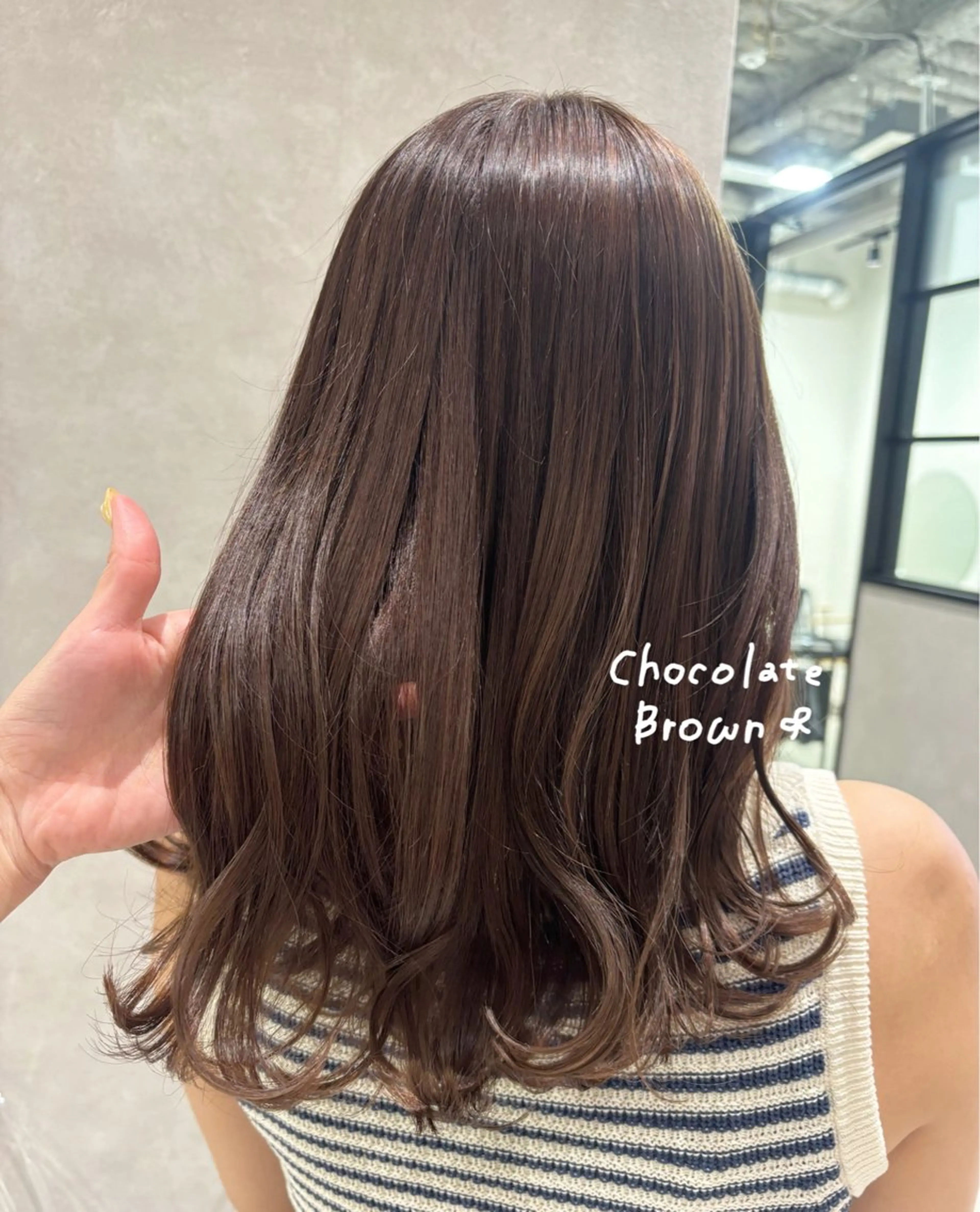 セミロング カラー ブラウンカラー チョコレートブラウン カット ヘアカラー トリートメント regalo Acari🍎のヘアスタイル