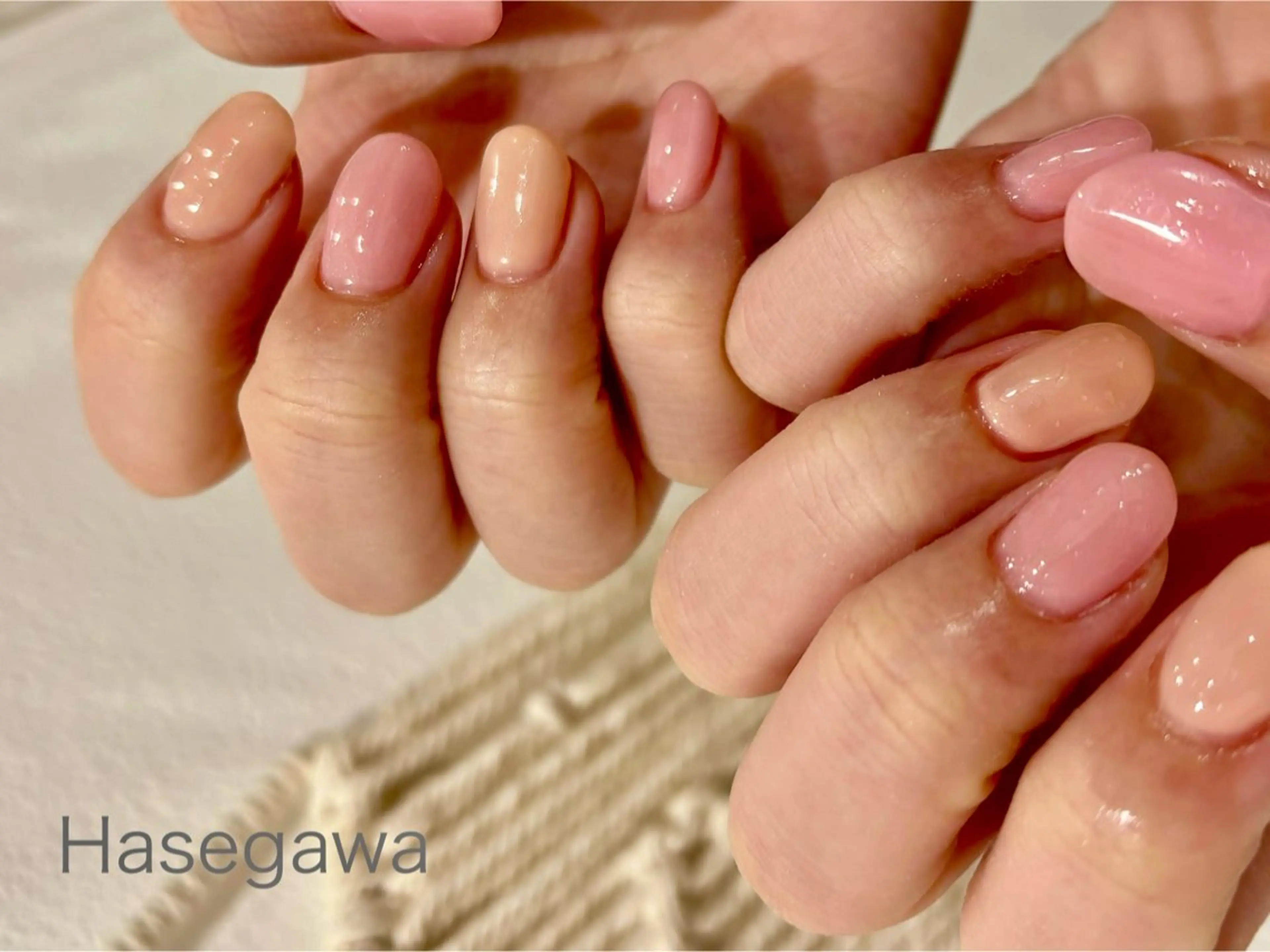 ネイル ワンカラーネイル DROP所属・DROP 長谷川のネイルデザイン