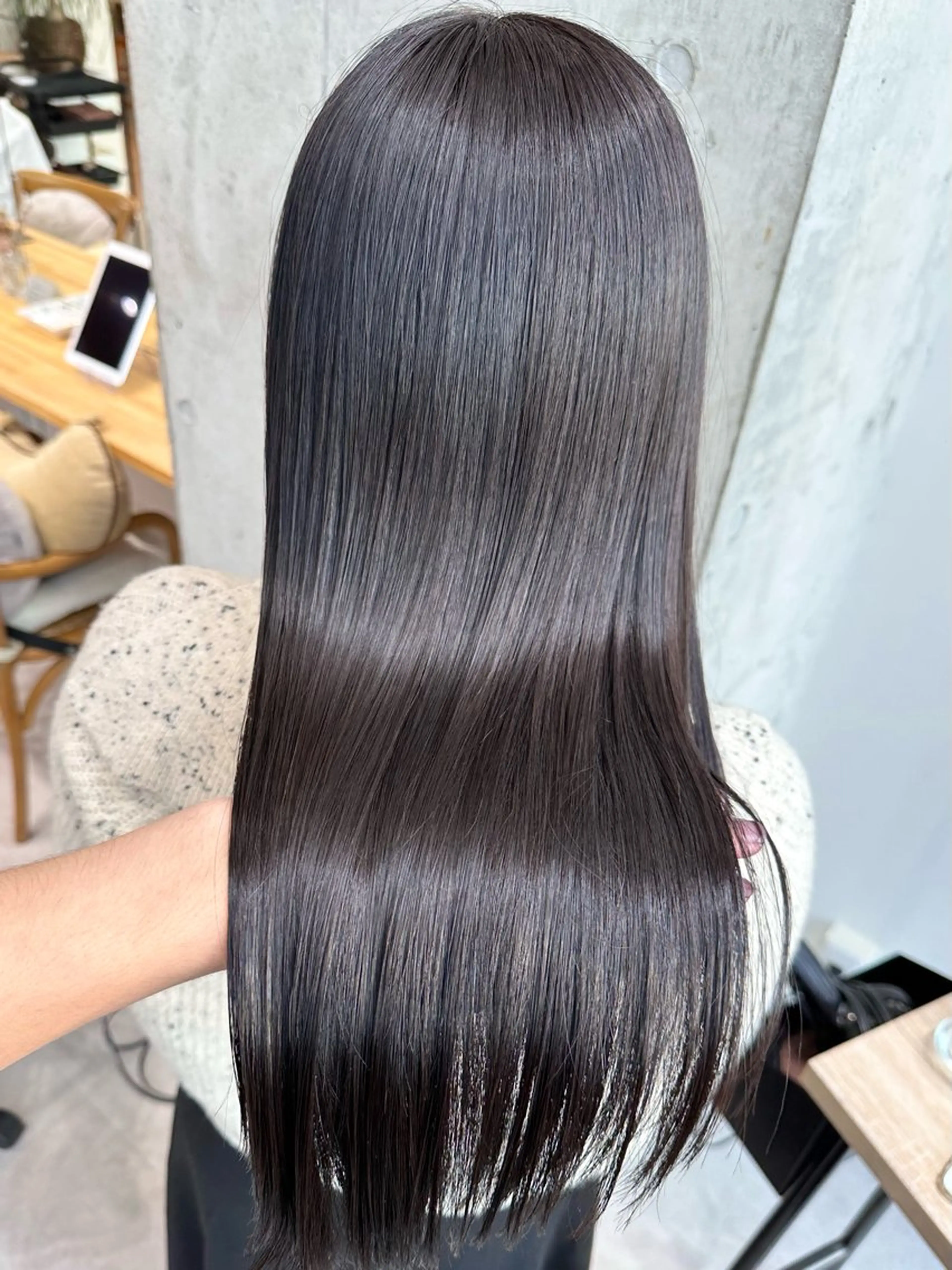 セミロング カット ヘアカラー トリートメント ✨透明感カラー 恵比寿HAYATO✨のヘアスタイル