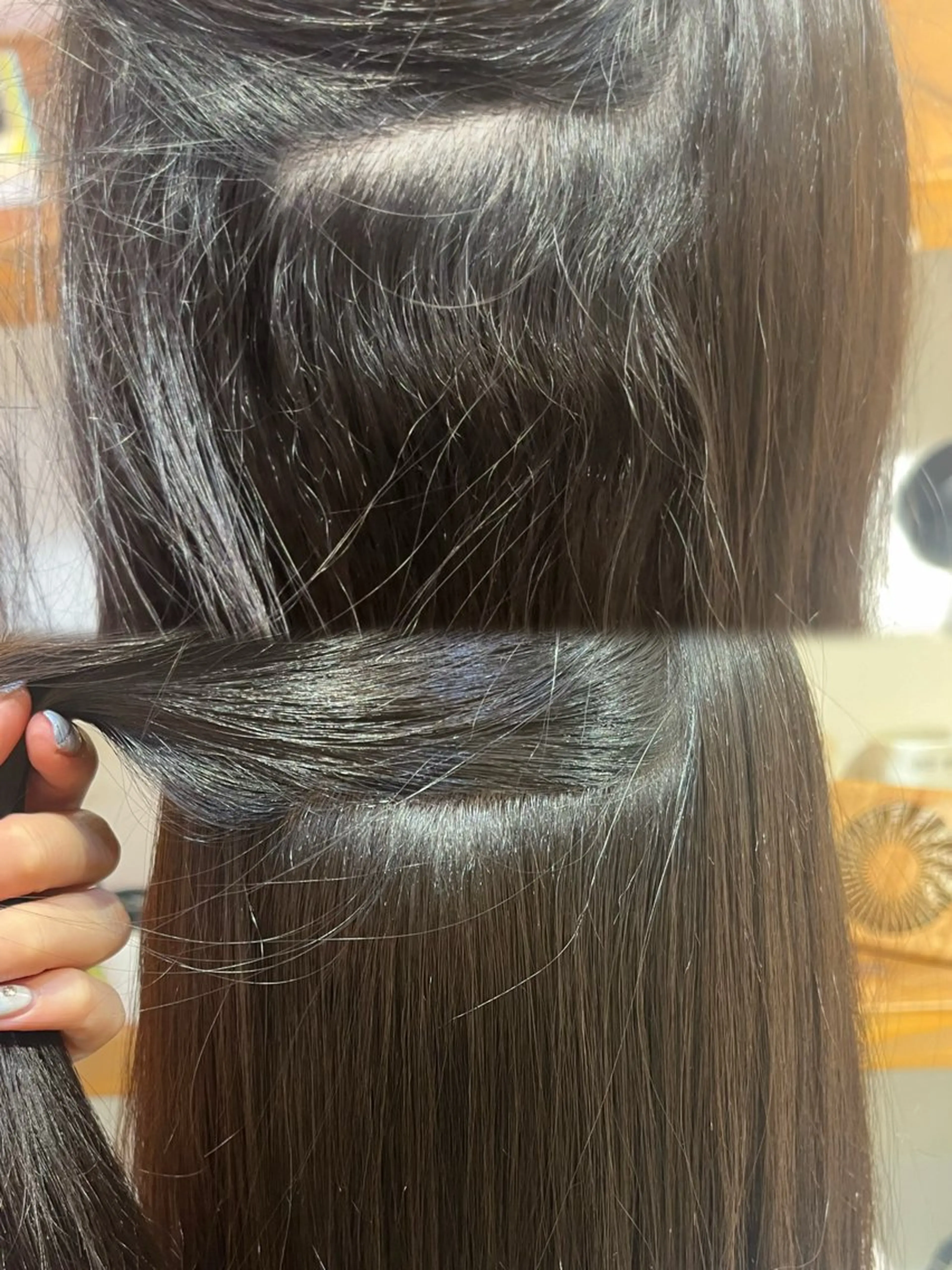 セミロング カット 縮毛矯正 トリートメント 塩川ももこ/ 縮毛矯正/ヘアセットのヘアスタイル