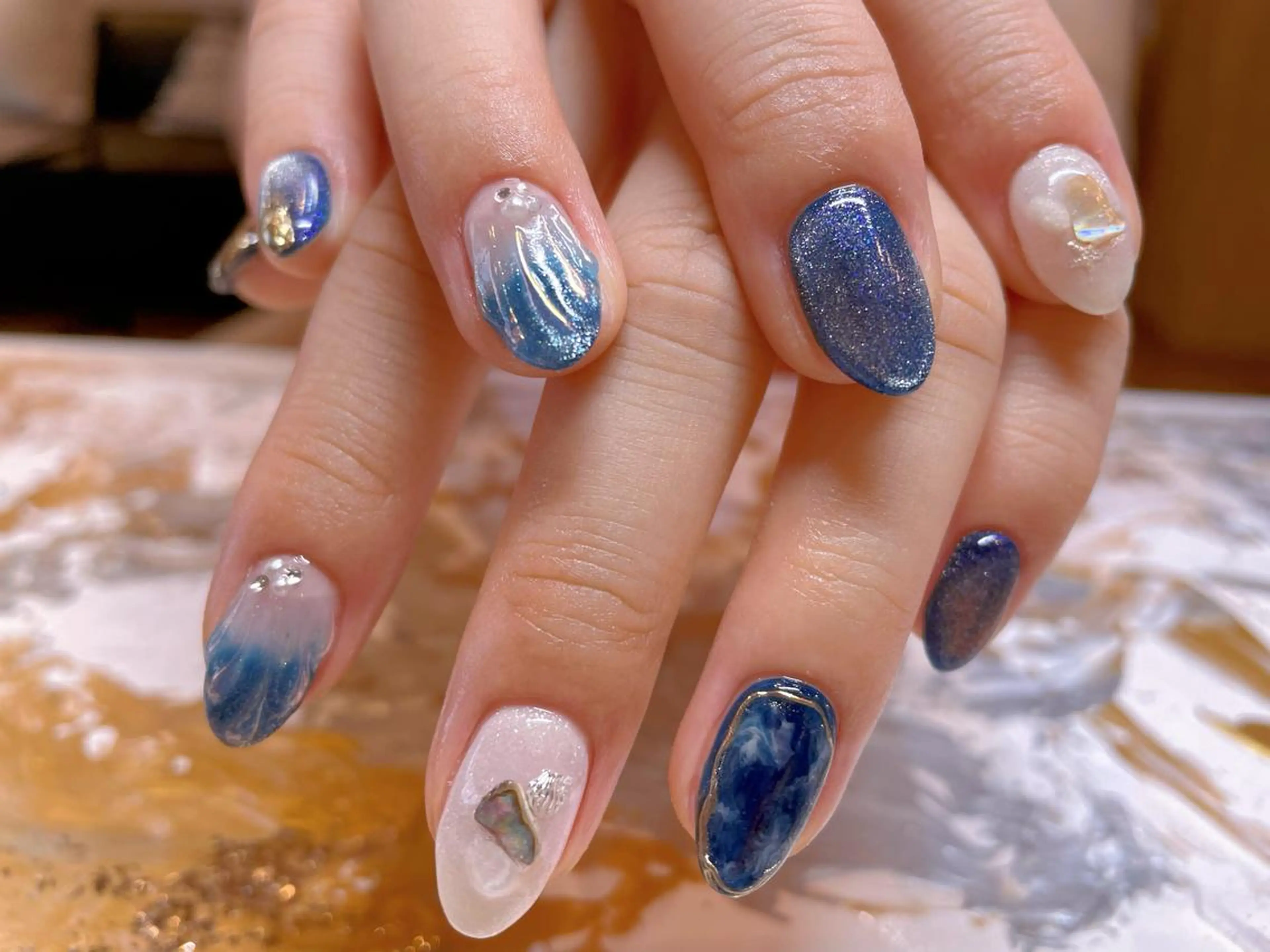 ネイル ニュアンスネイル ハンドネイル ネイリスト ❄️ユキ(店長)❄️のネイルデザイン