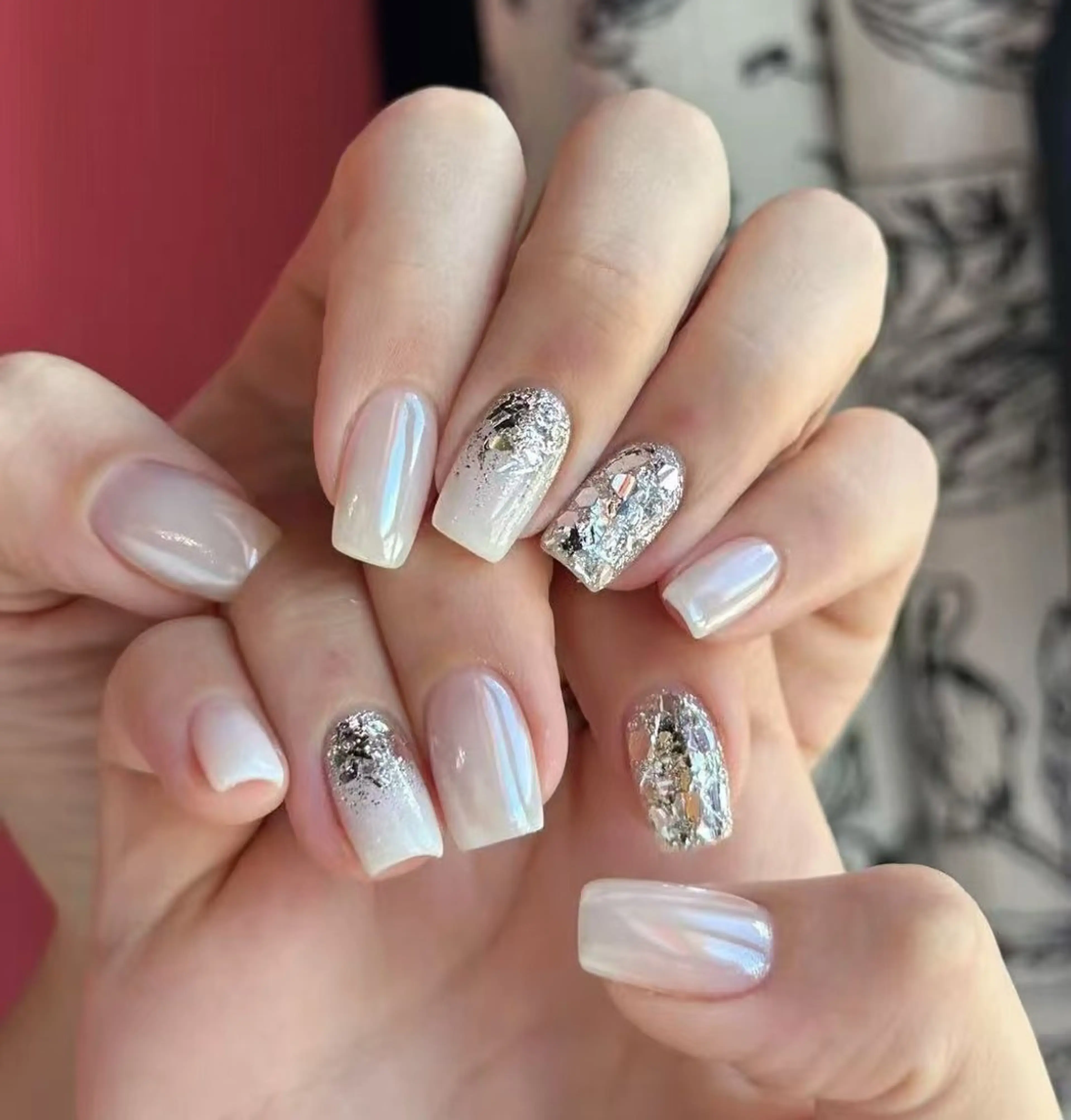 ネイル オーロラネイル フラワーネイル フットネイル フレンチネイル ジェルネイル ハンドネイル BabyYouMi nailのネイルデザイン