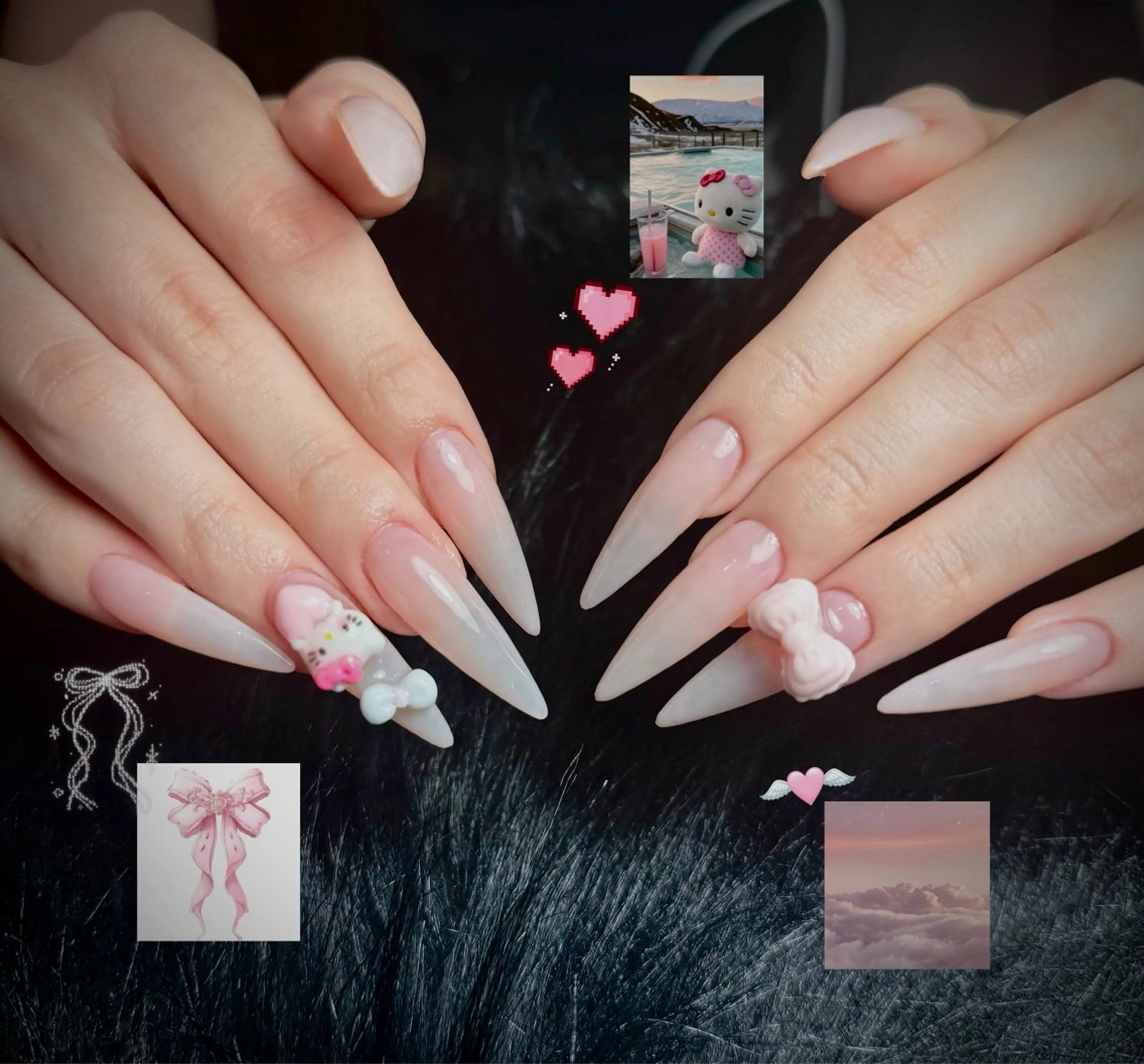 ネイル フレンチネイル グラデーション 韓国ネイル マグネットネイル シンプルネイル ハンドネイル CoMo Nail Studio所属・CoMo Nailのネイルデザイン
