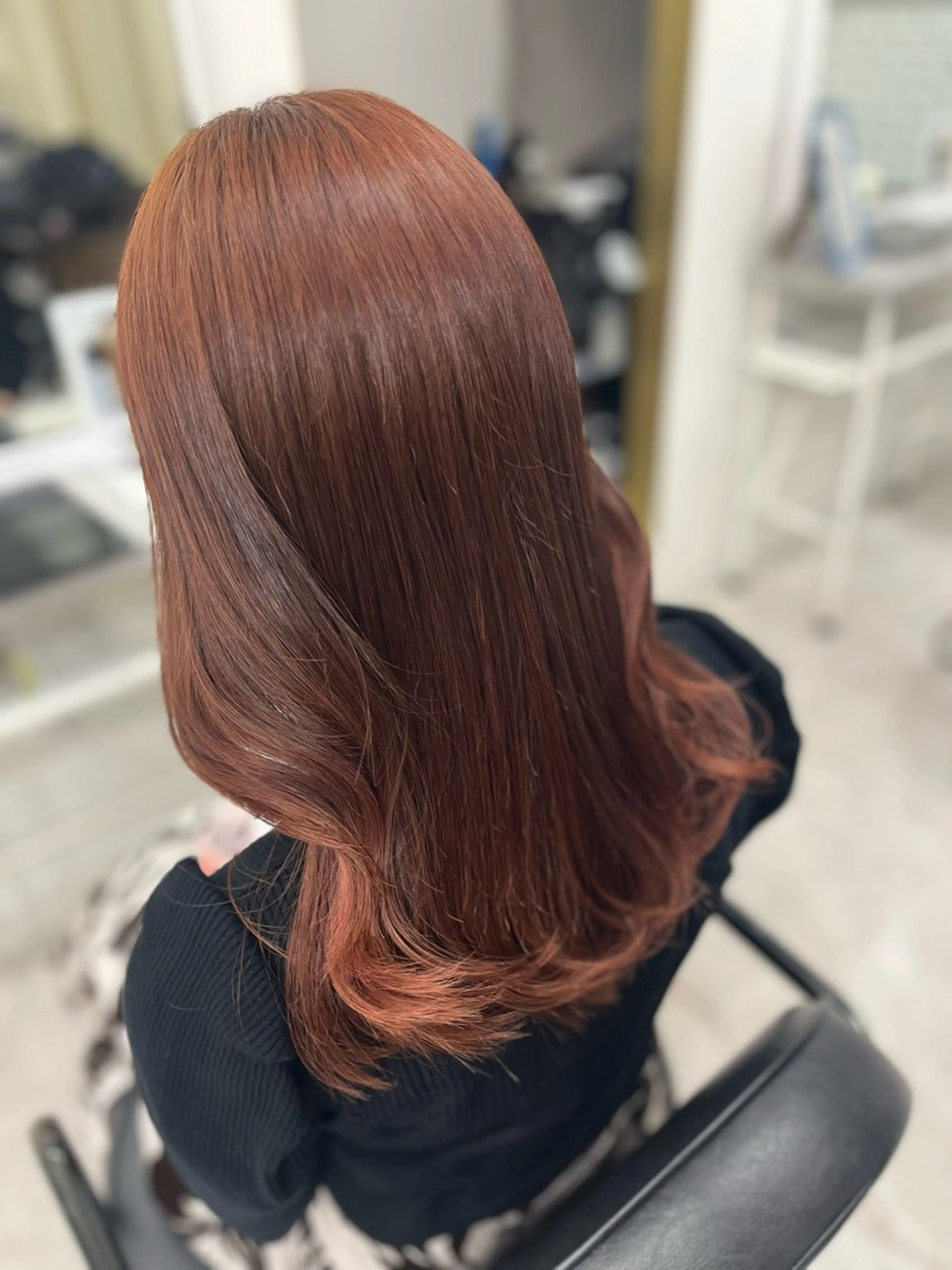 セミロング カラー ブラウンカラー ピンクカラー ピンクブラウン 🫧ぷる艶カラー🫧 Yuubi🦩のヘアスタイル
