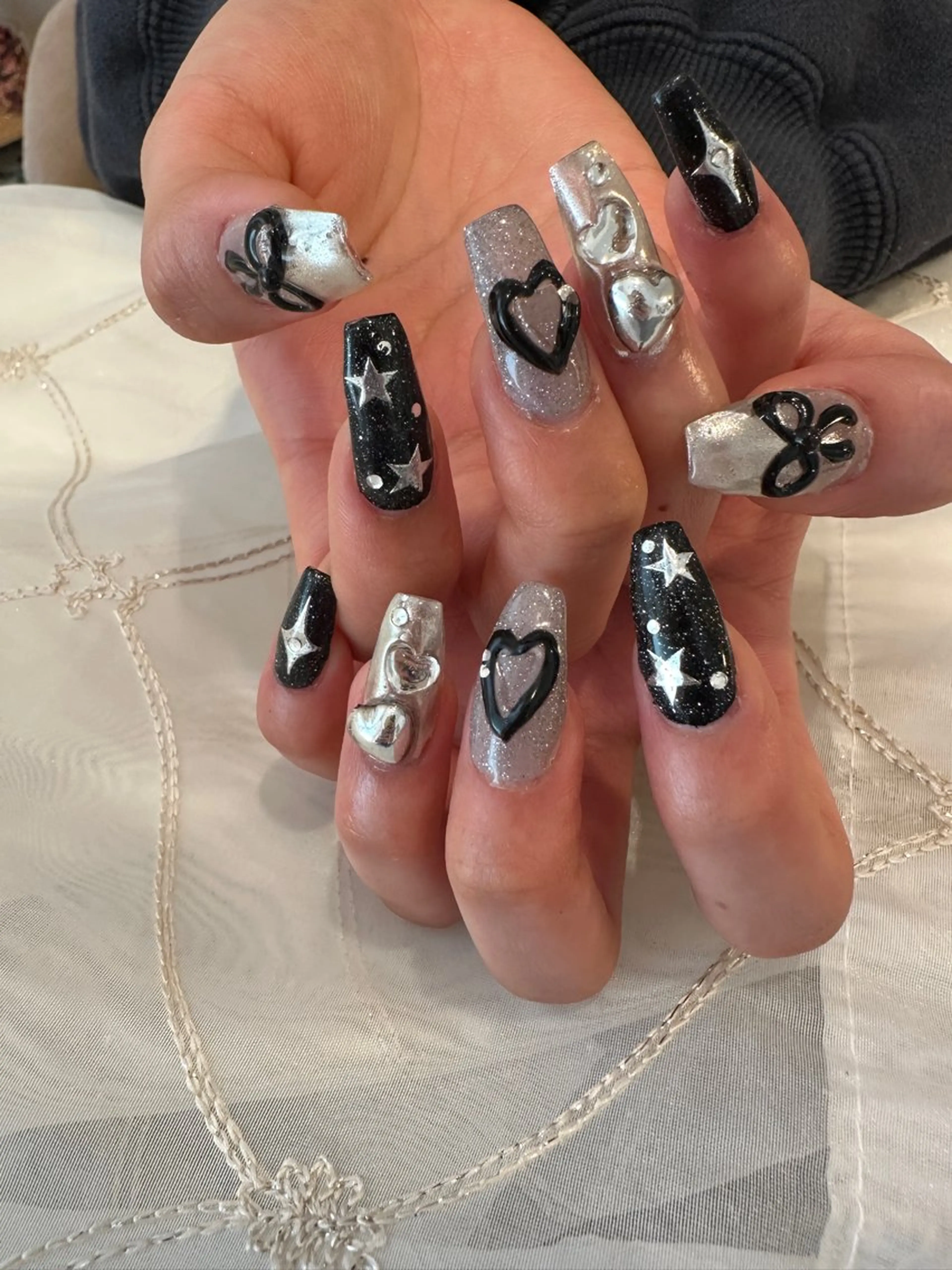 ネイル ハート 韓国ネイル ぷっくりネイル private nailsalonのネイルデザイン