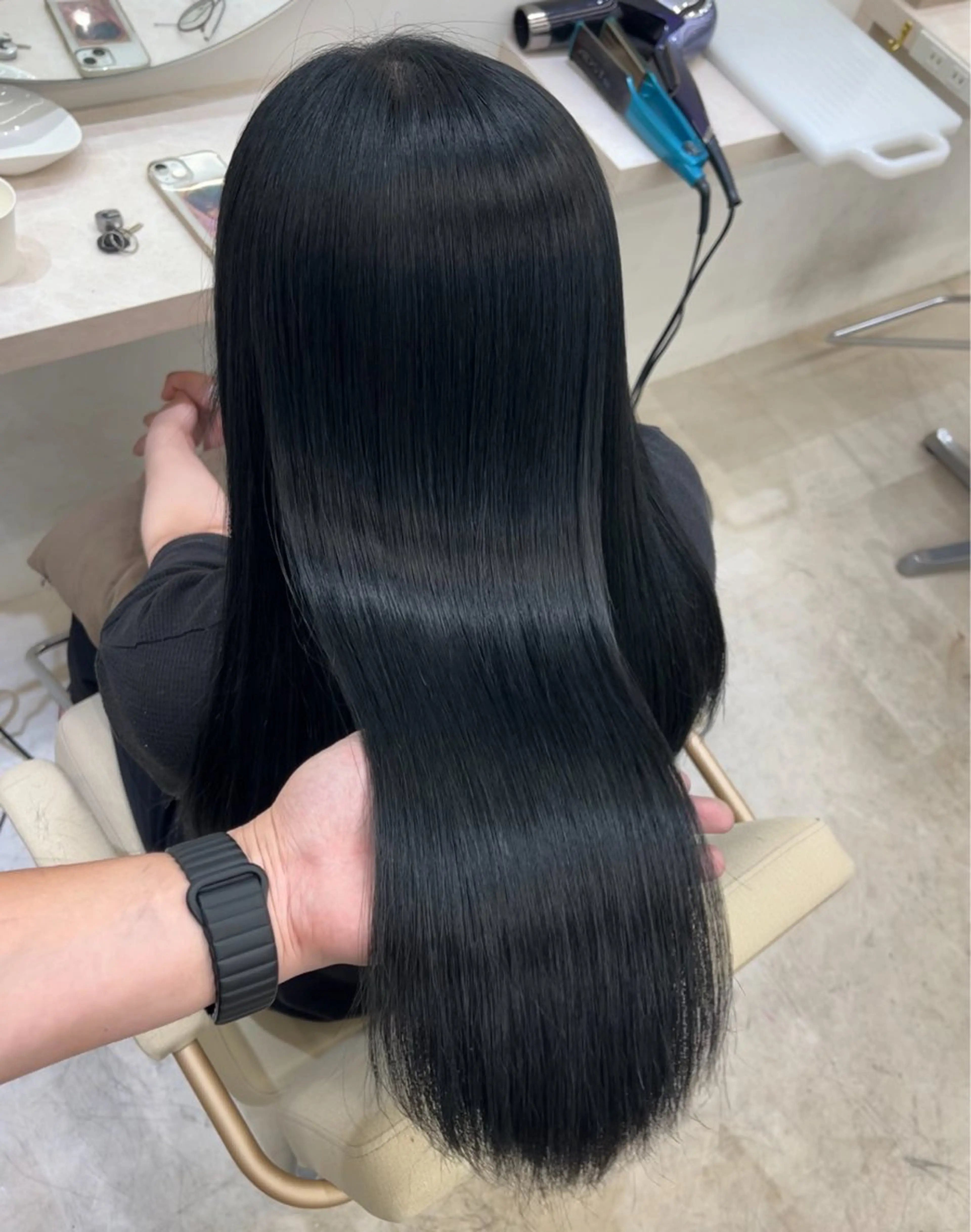 ロング カット ヘアカラー 縮毛矯正 トリートメント 【髪質改善】縮毛矯正 /core梅田/西尾のヘアスタイル