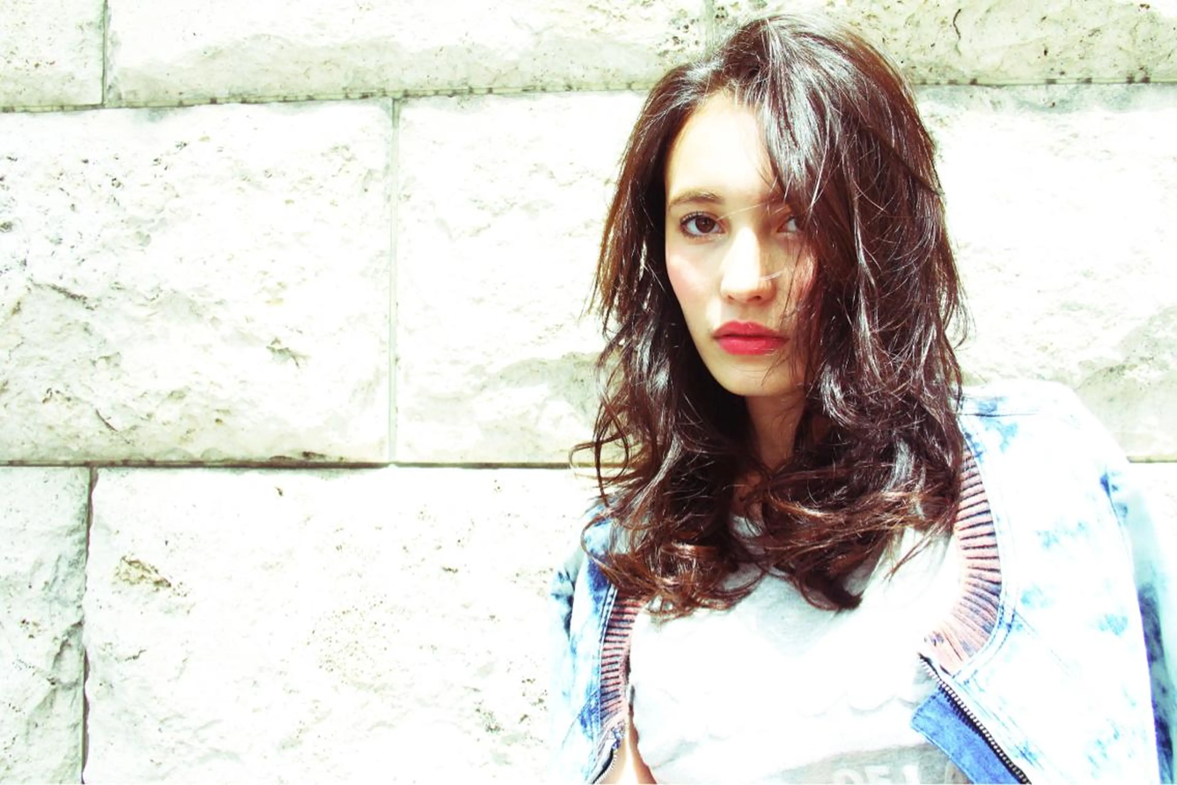 セミロング パーマ カット ヘアカラー パーマ 似合わせカット🌷関 郁美🌷のヘアスタイル