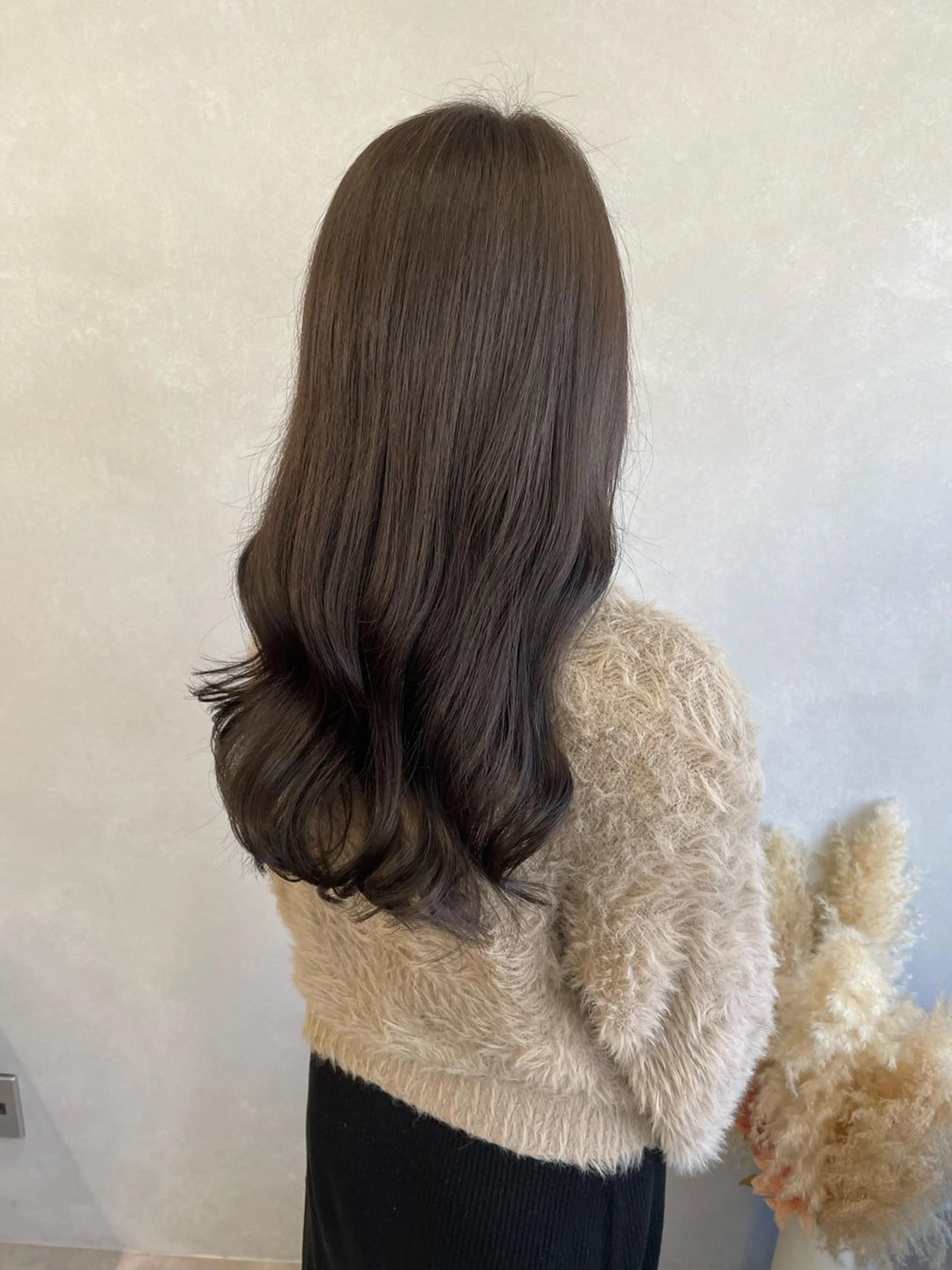 ロング カラー カット ヘアカラー トリートメント ベージュ/オリーブ ボブ/小笠原汐海のヘアスタイル