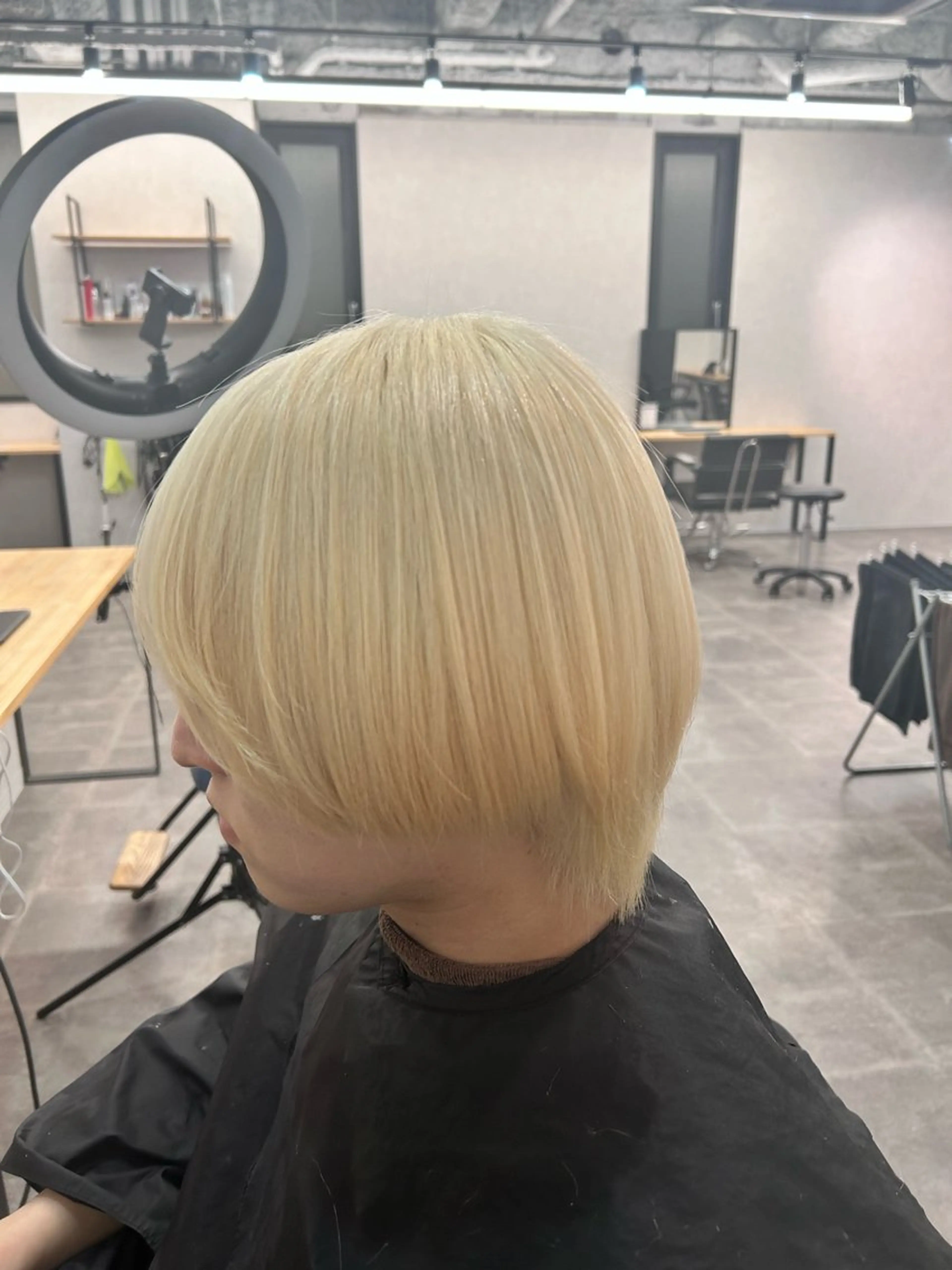 ショート メンズ ヘアカラー エクステ/心斎橋/ ハイトーン/ミサキのヘアスタイル