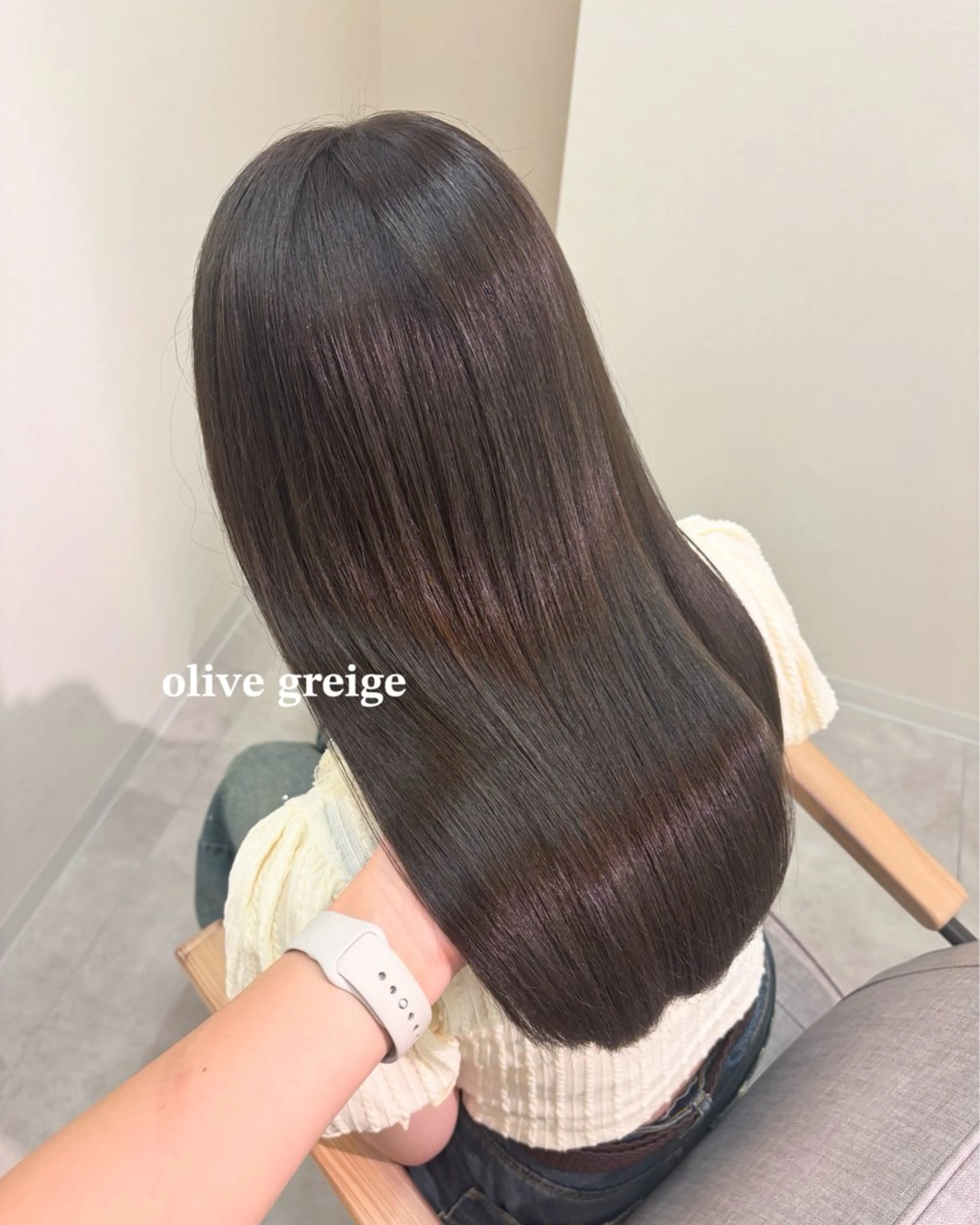 セミロング カラー カット ヘアカラー トリートメント ヘッドスパ 広島/わかな/ヘア セット/オリーブのヘアスタイル