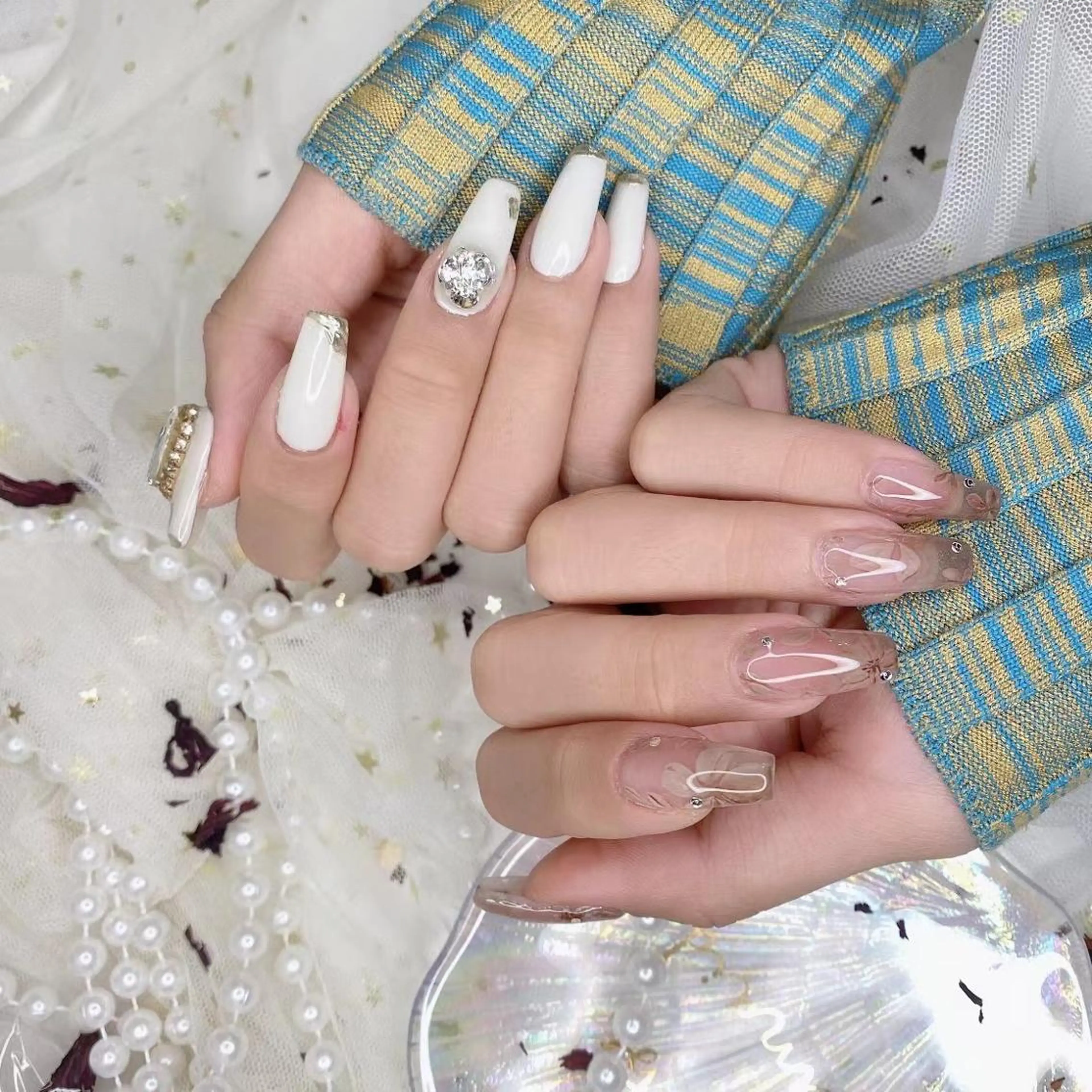 ネイル ラメ(グリッター) ストーンネイル Babarla nailのネイルデザイン