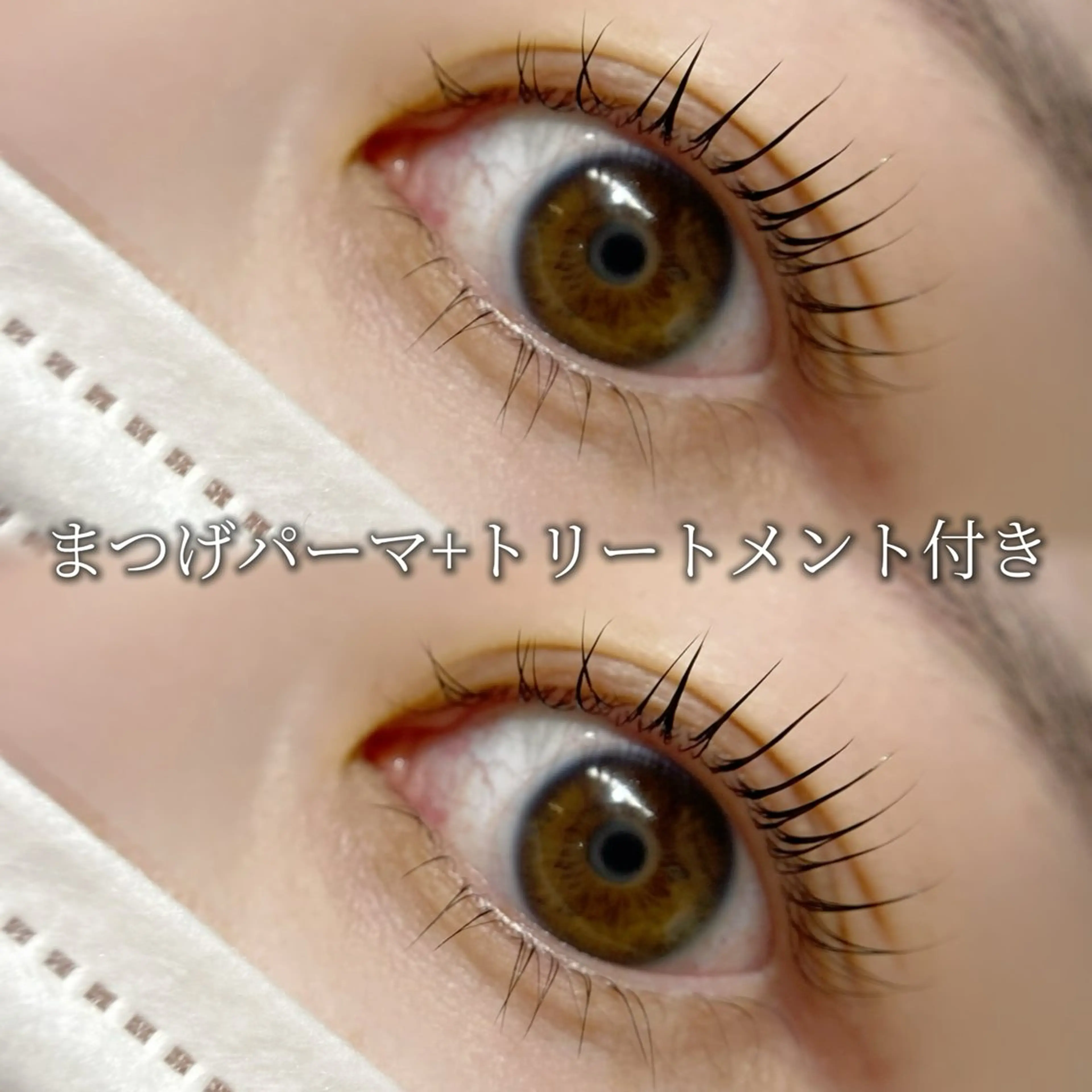 まつげパーマ　上下　（上のみトリートメント付き）の写真