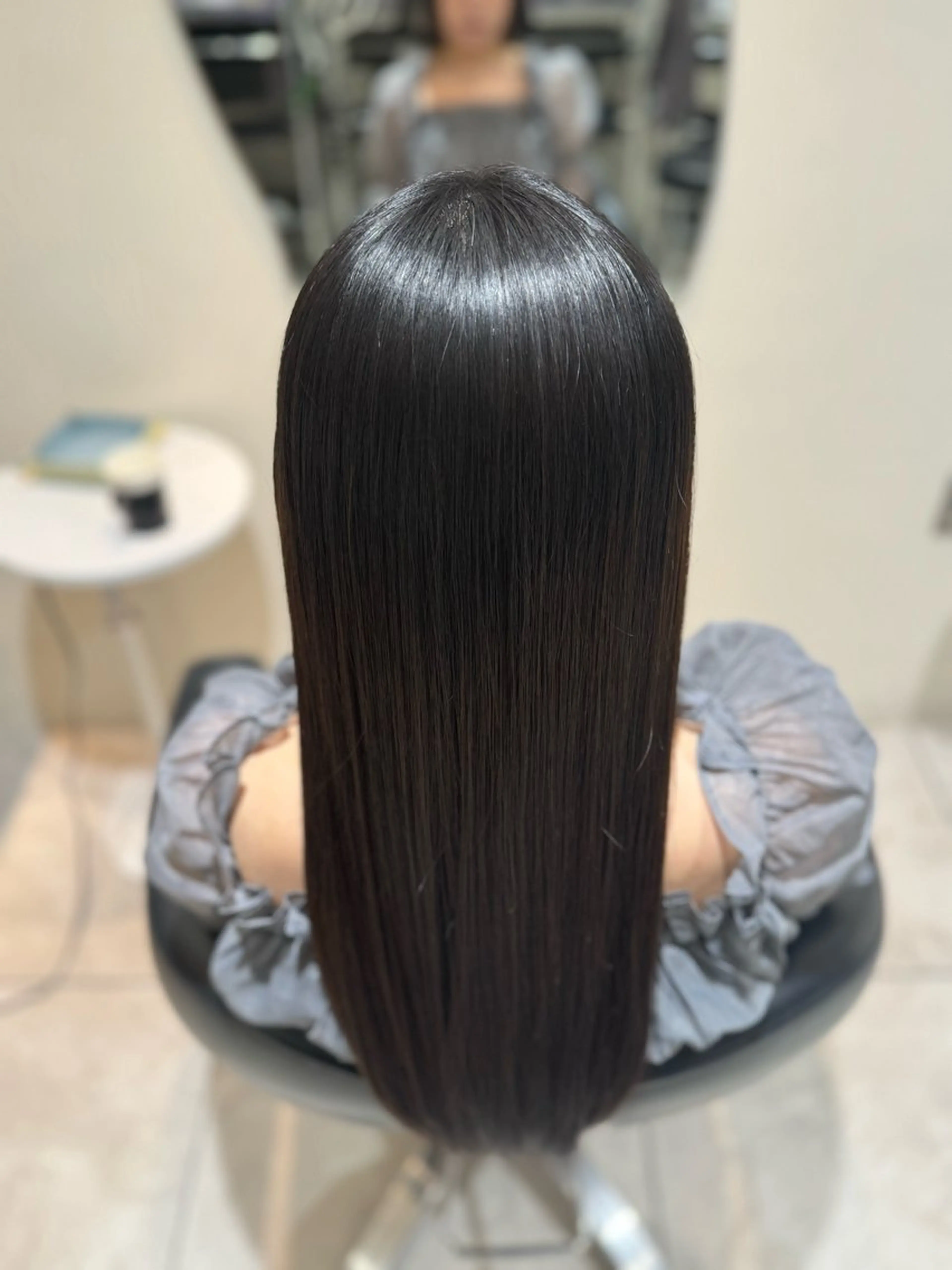 縮毛矯正＋トリートメント🩵　　　　　　　　　　　　　　　真っ直ぐすぎないナチュラル矯正の写真